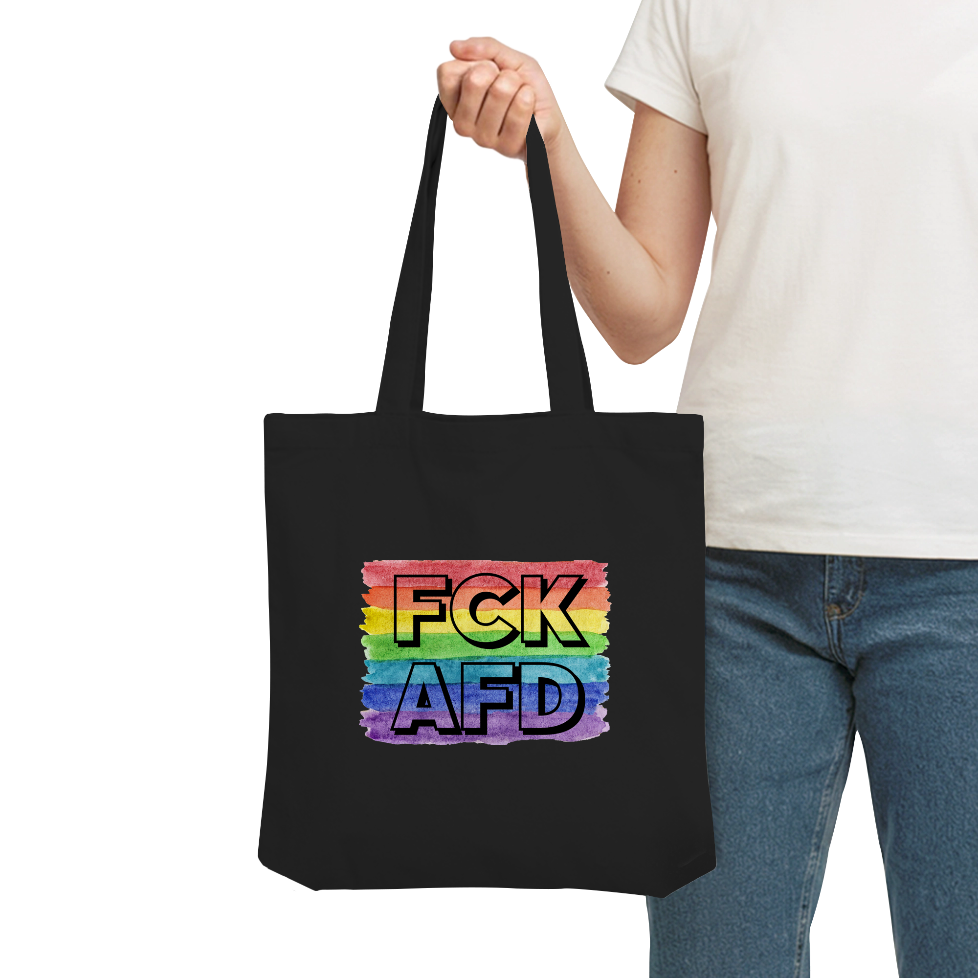FCK AFD "Rainbow Resistance Edition" - Organic Tote-Bag