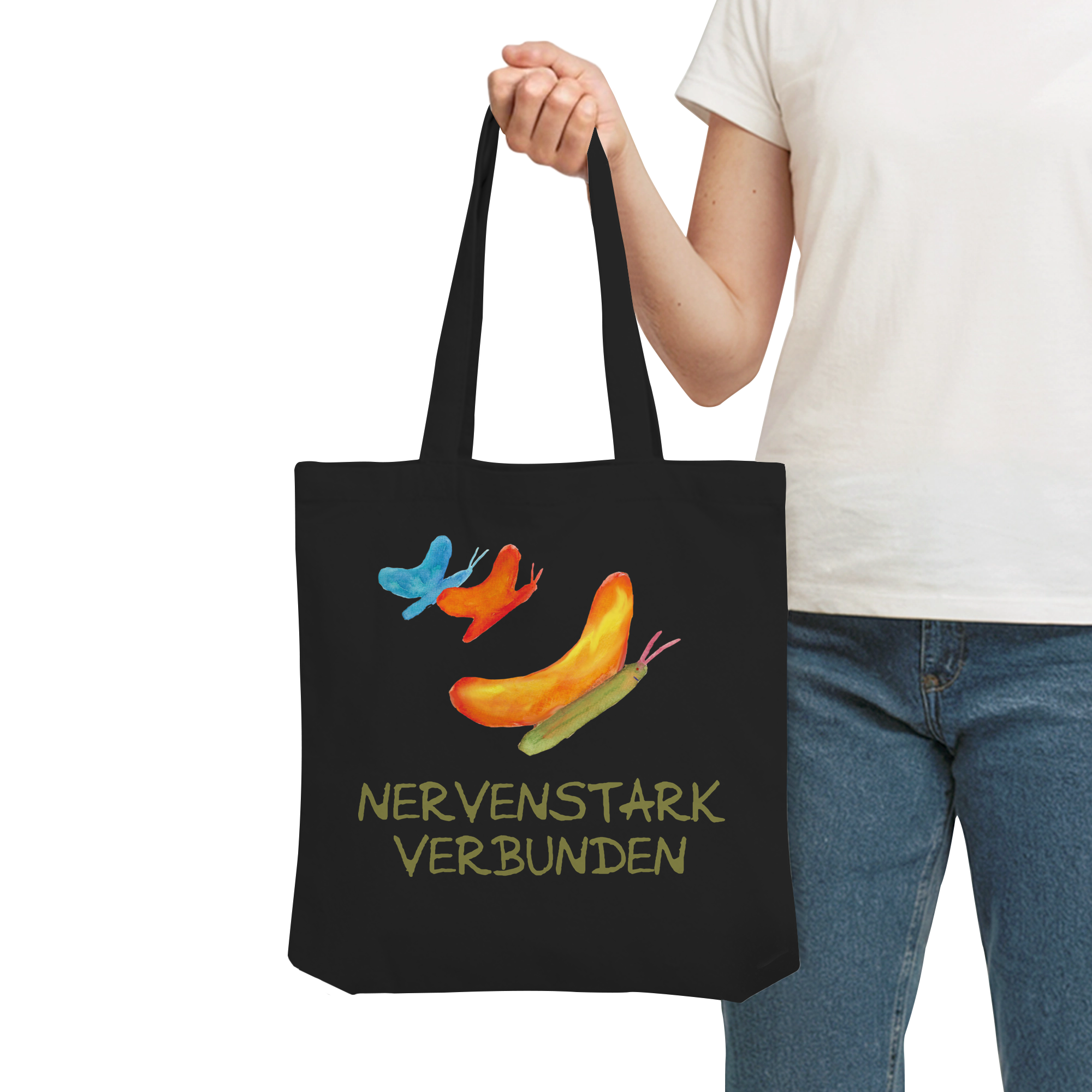 Nervenstark verbunden "Schmetterline Jona Edition" - Organic Tote-Bag
