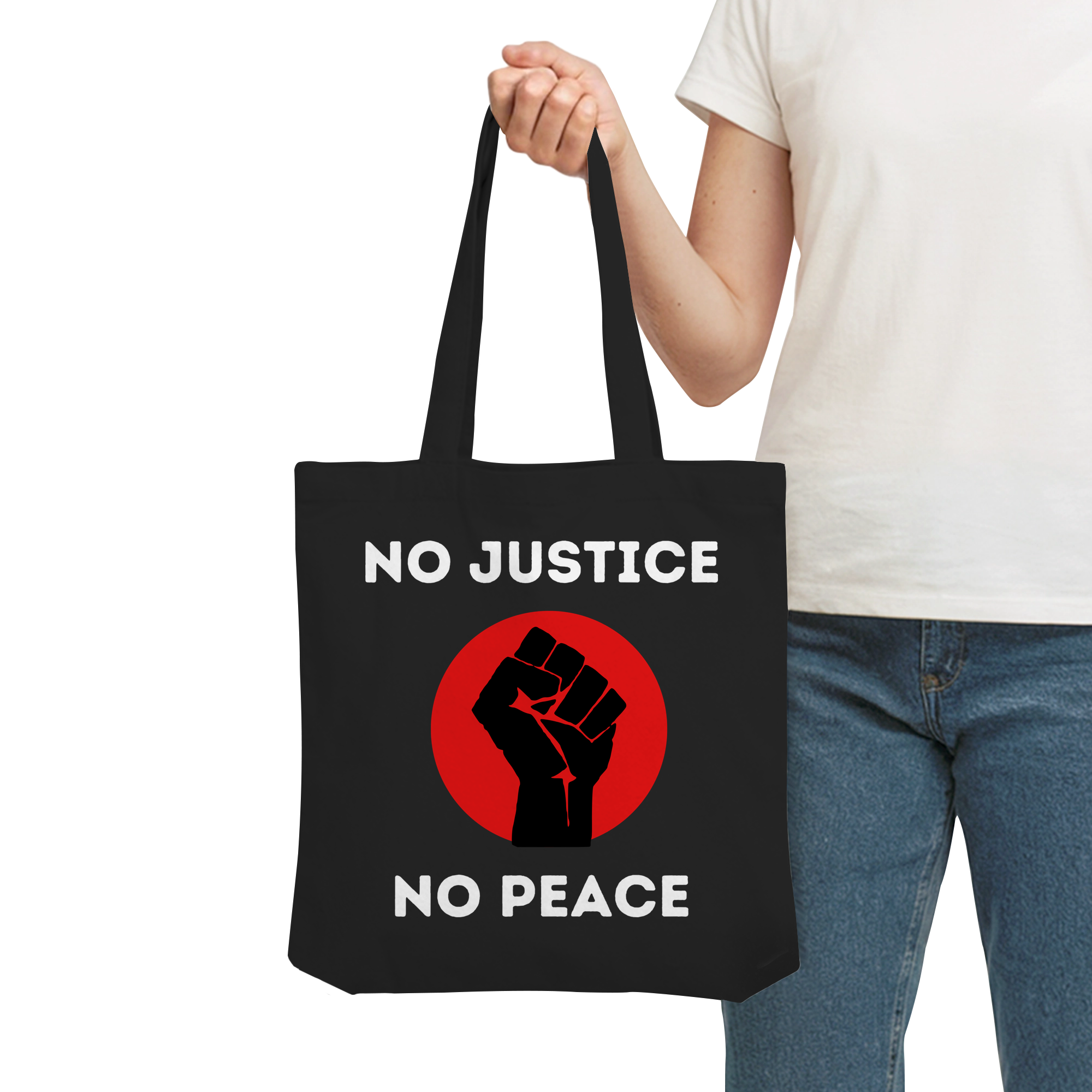 No Justice No Peace "Raised Fist Edition" - Organic Tote-Bag