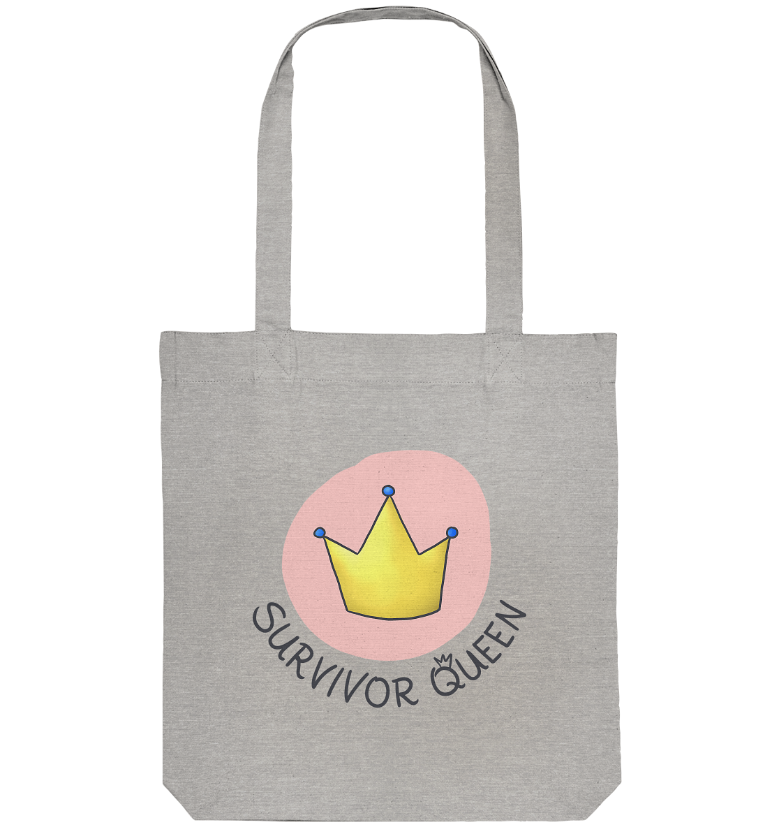 Survivor Queens Logo "Schriftzug Edition" (hell) - Organic Tote-Bag
