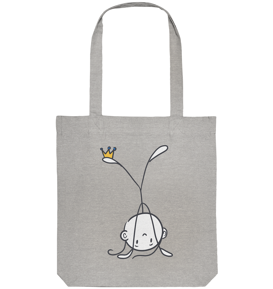 Seelenmännchen "Handstand Edition" Frontprint (hell) - Organic Tote-Bag