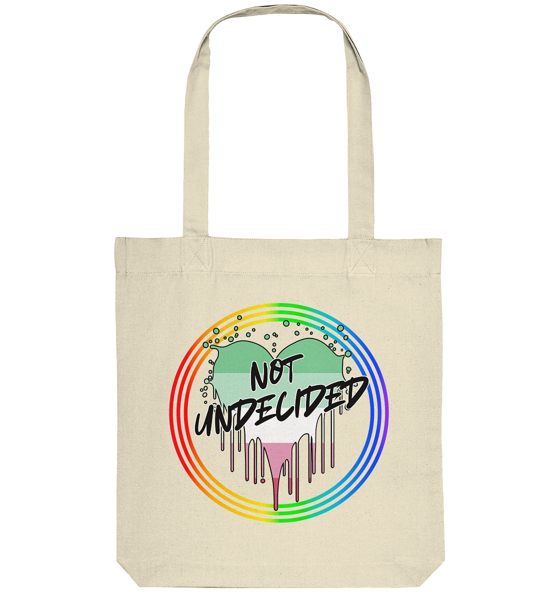 Abrosexual Not Undecided "Regenbogenkreis Edition" - Organic Tote-Bag