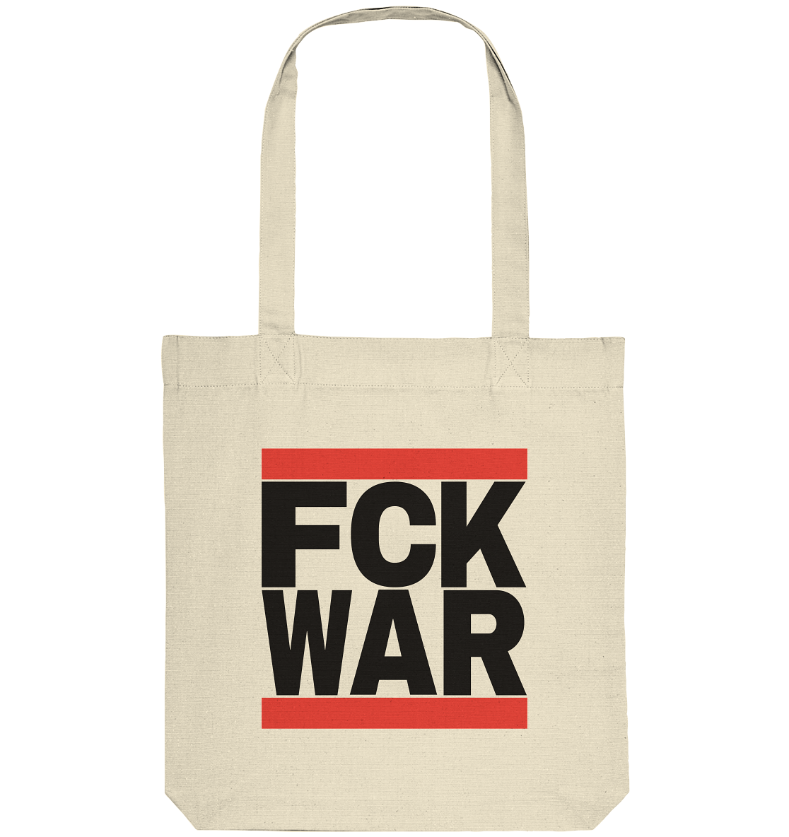 FCK WAR (schwarze Schrift) - Organic Tote-Bag
