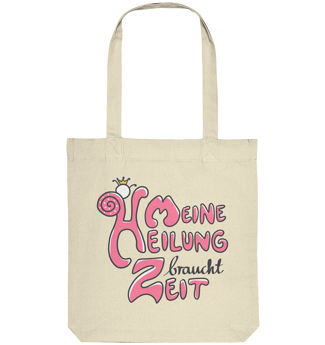 Meine Heilung braucht Zeit "Pinke Edition" - Organic Tote-Bag