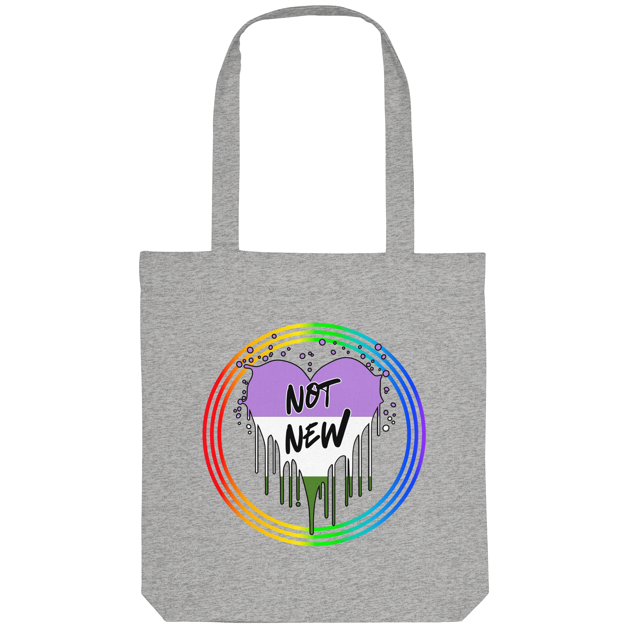 Genderqueer Not New "Regenbogenkreis Edition" - Organic Tote-Bag