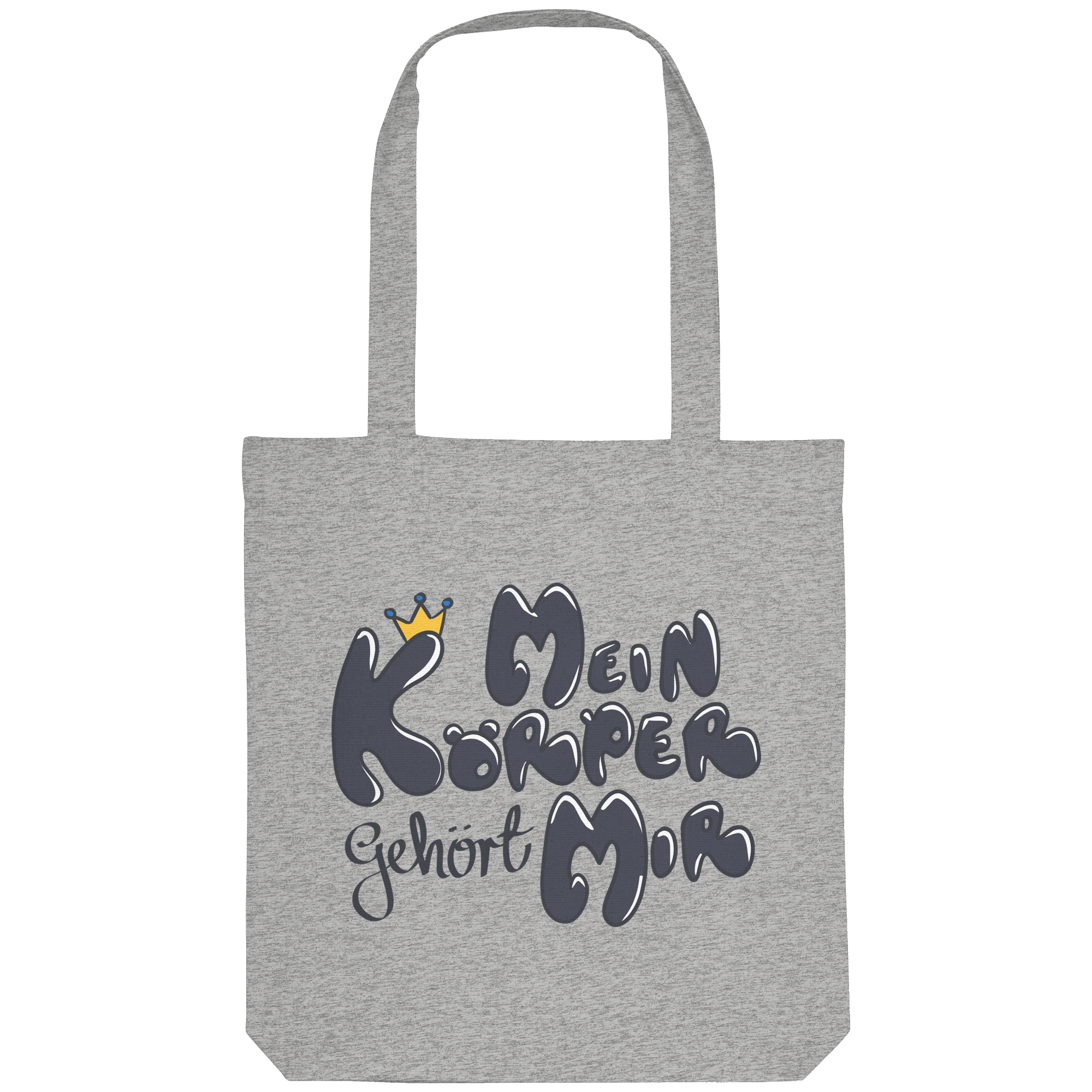 Mein Körper gehört mir "Schwarze Edition" Backprint - Organic Tote-Bag