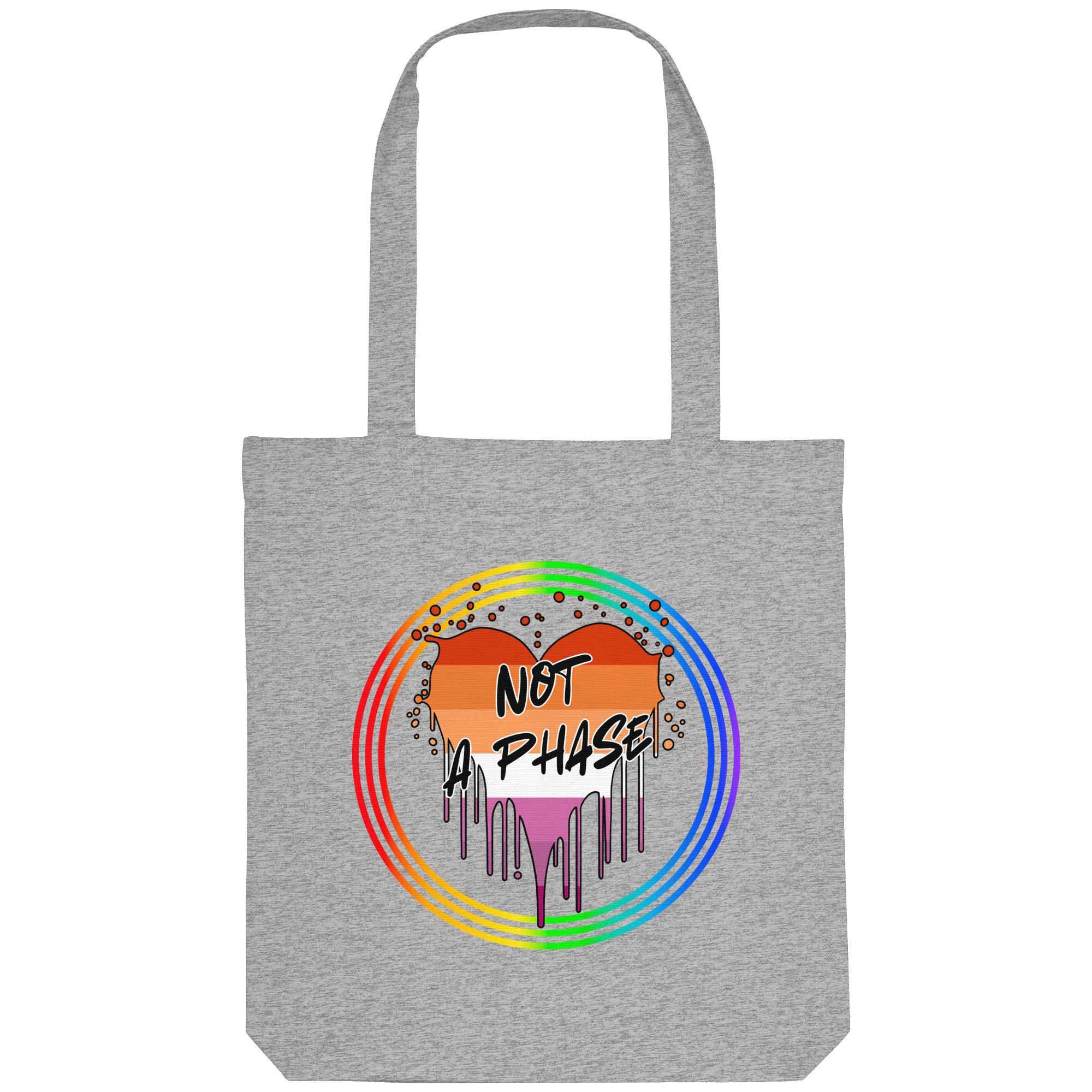 Lesbian Not a Phase "Regenbogenkreis Edition" - Organic Tote-Bag