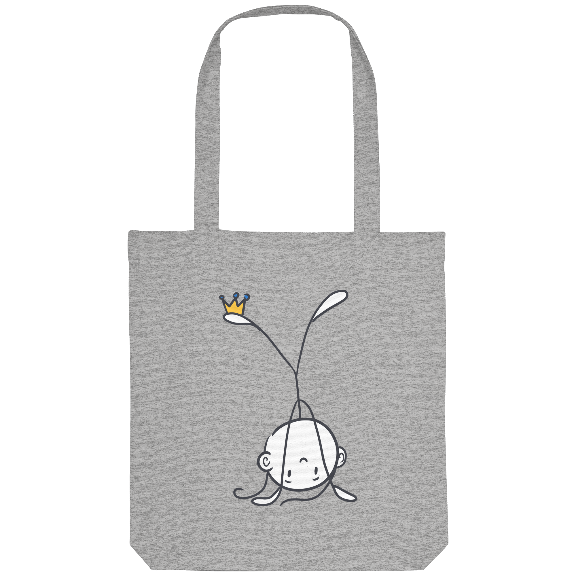 Seelenmännchen "Handstand Edition" Frontprint (hell) - Organic Tote-Bag