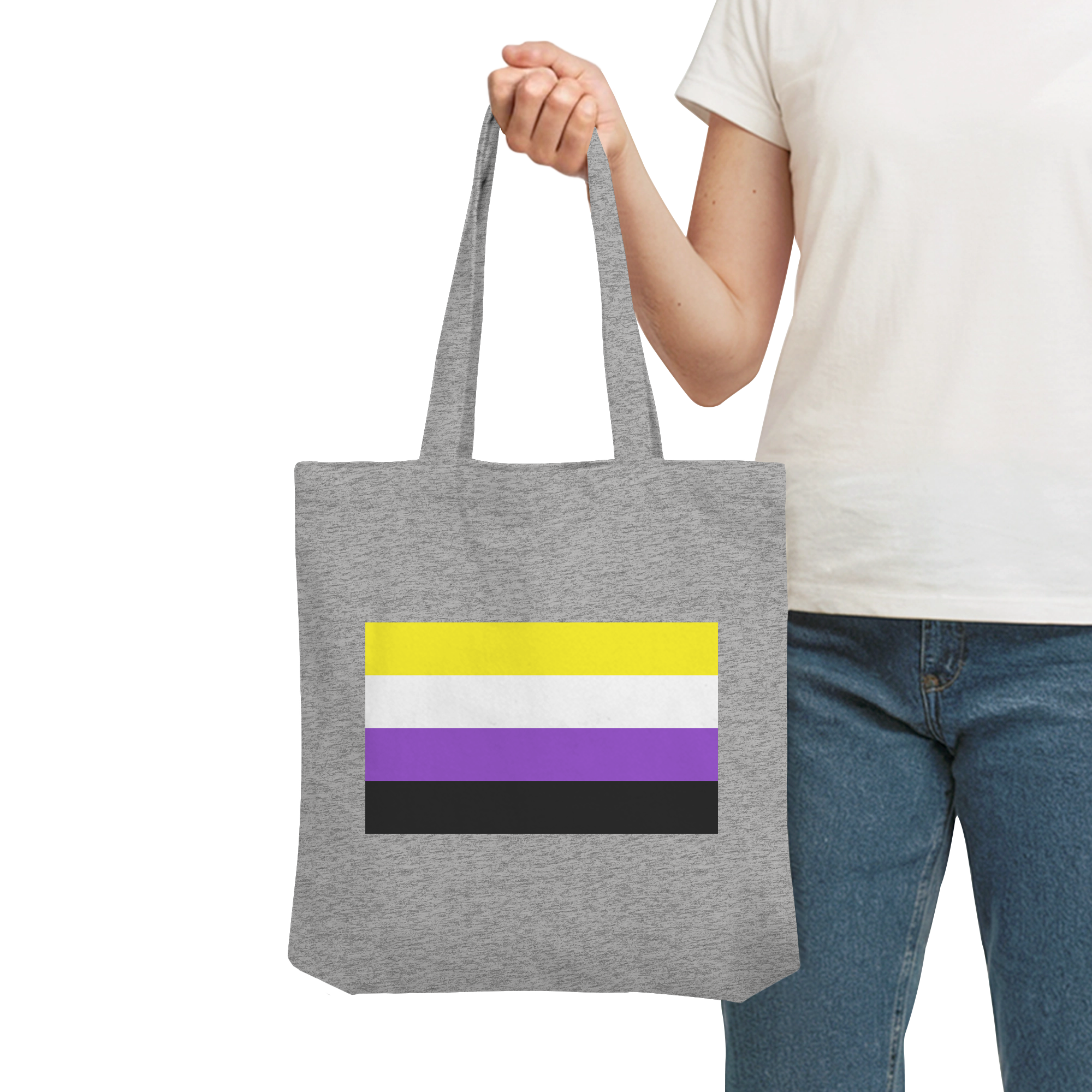 Nonbinary Pride Flag - Organic Tote-Bag