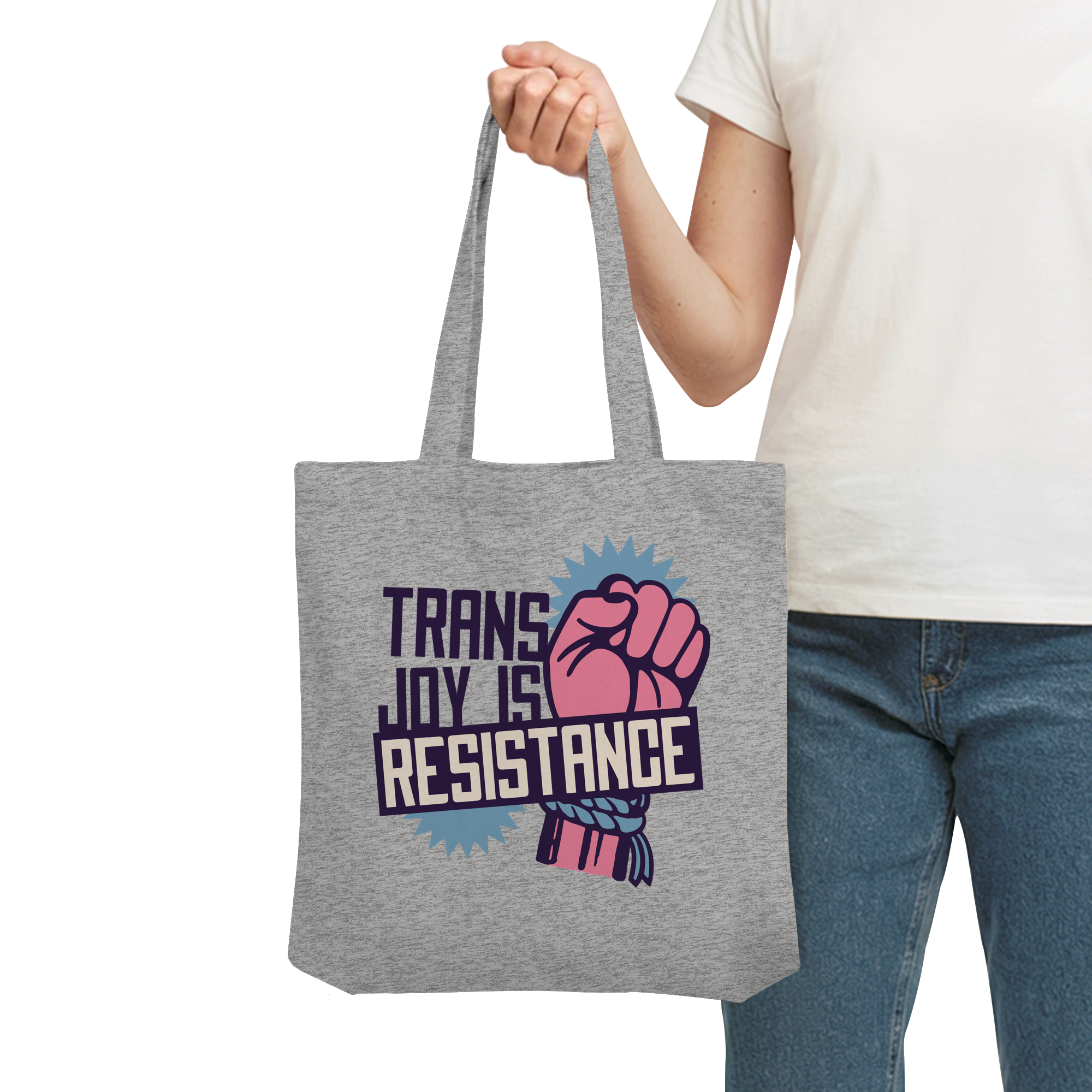 Trans Joy Is Resistance "Raised Fist Edition" - Organic Tote-Bag
