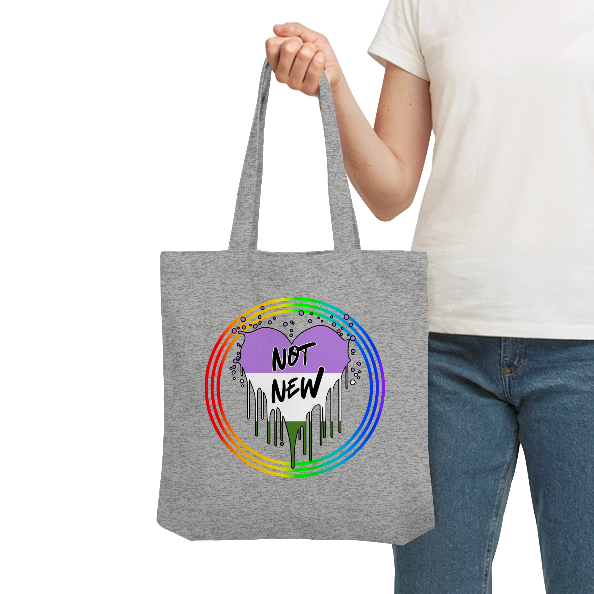 Genderqueer Not New "Regenbogenkreis Edition" - Organic Tote-Bag