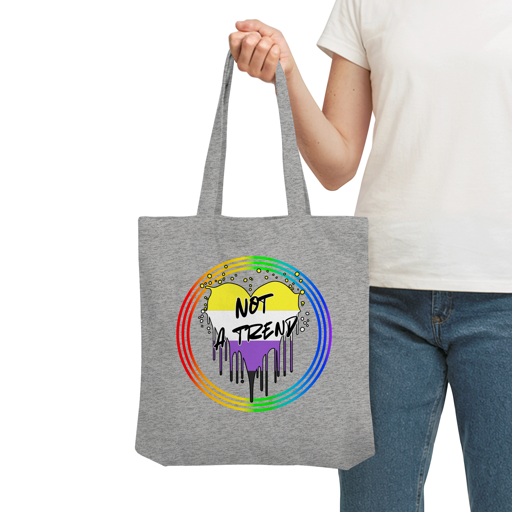 Nonbinary Not a Trend "Regenbogenkreis Edition" - Organic Tote-Bag