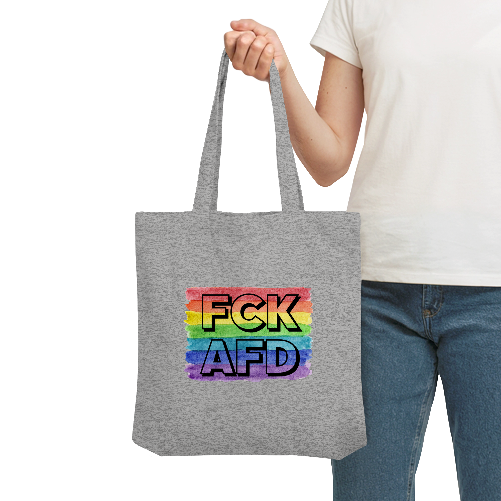 FCK AFD "Rainbow Resistance Edition" - Organic Tote-Bag