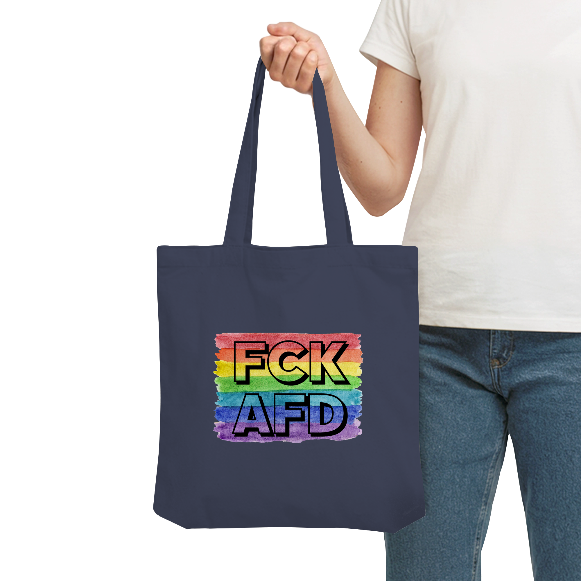 FCK AFD "Rainbow Resistance Edition" - Organic Tote-Bag