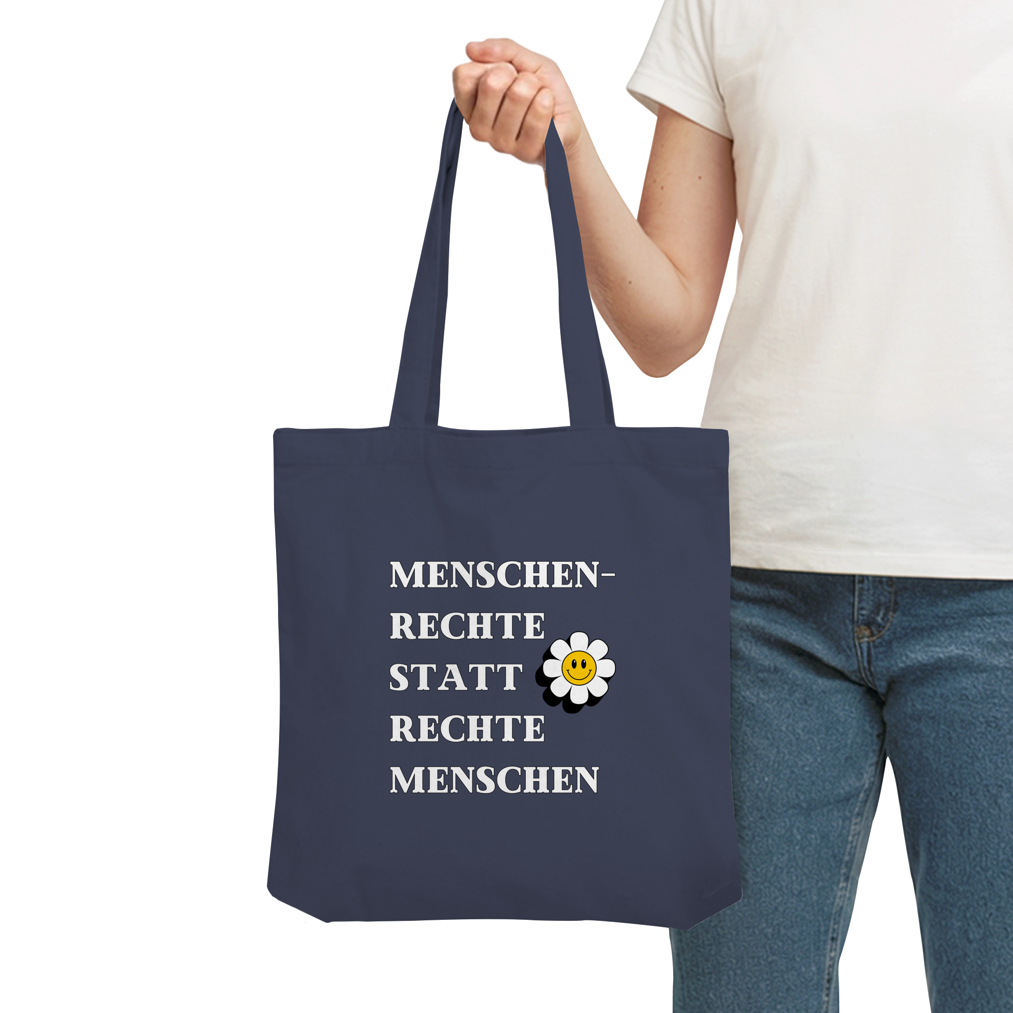 Menschenrechte statt rechte Menschen - Organic Tote-Bag