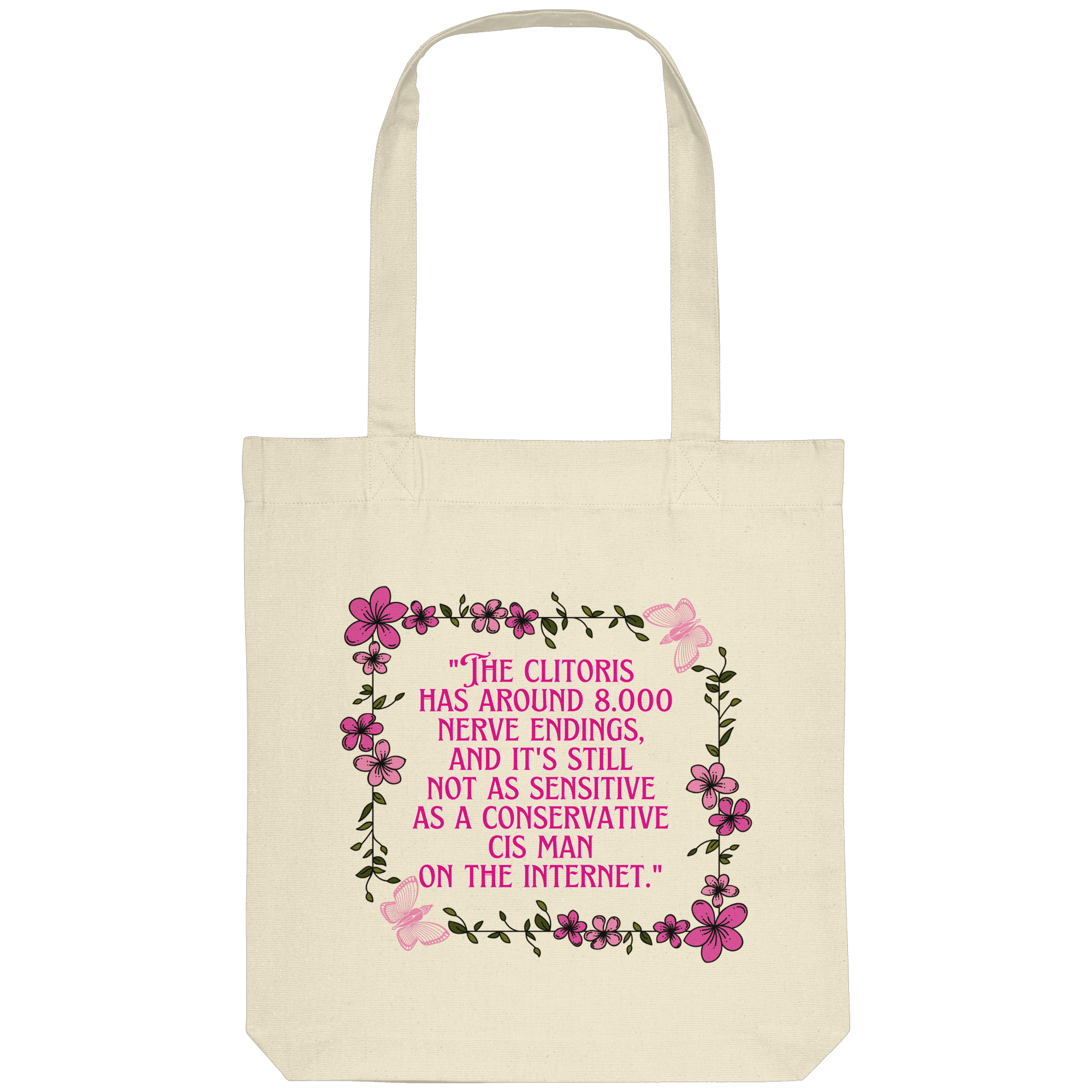 The Clitoris has around 8.000 Nerve Endings - Organic Tote-Bag