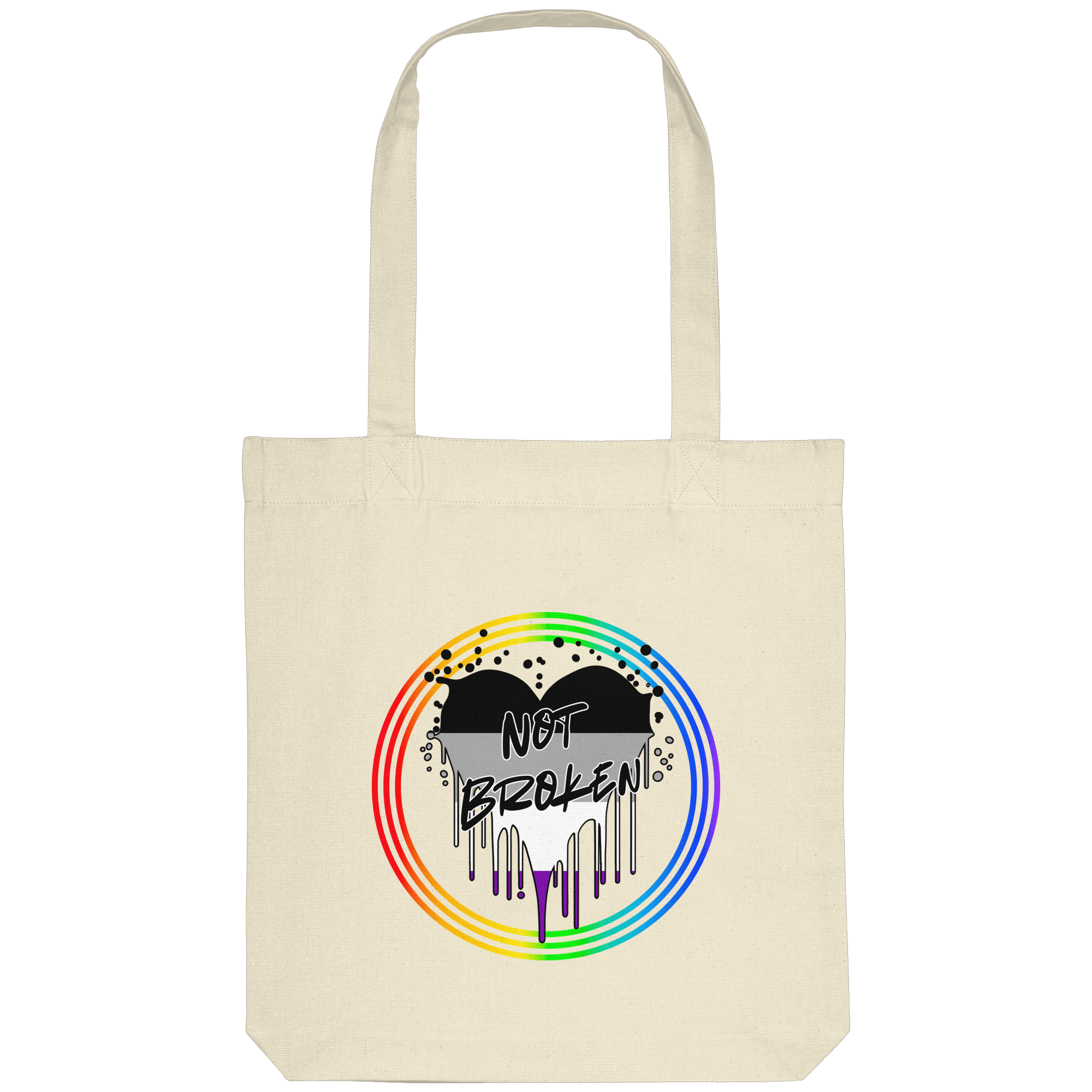 Asexual Not Broken "Regenbogenkreis Edition" - Organic Tote-Bag
