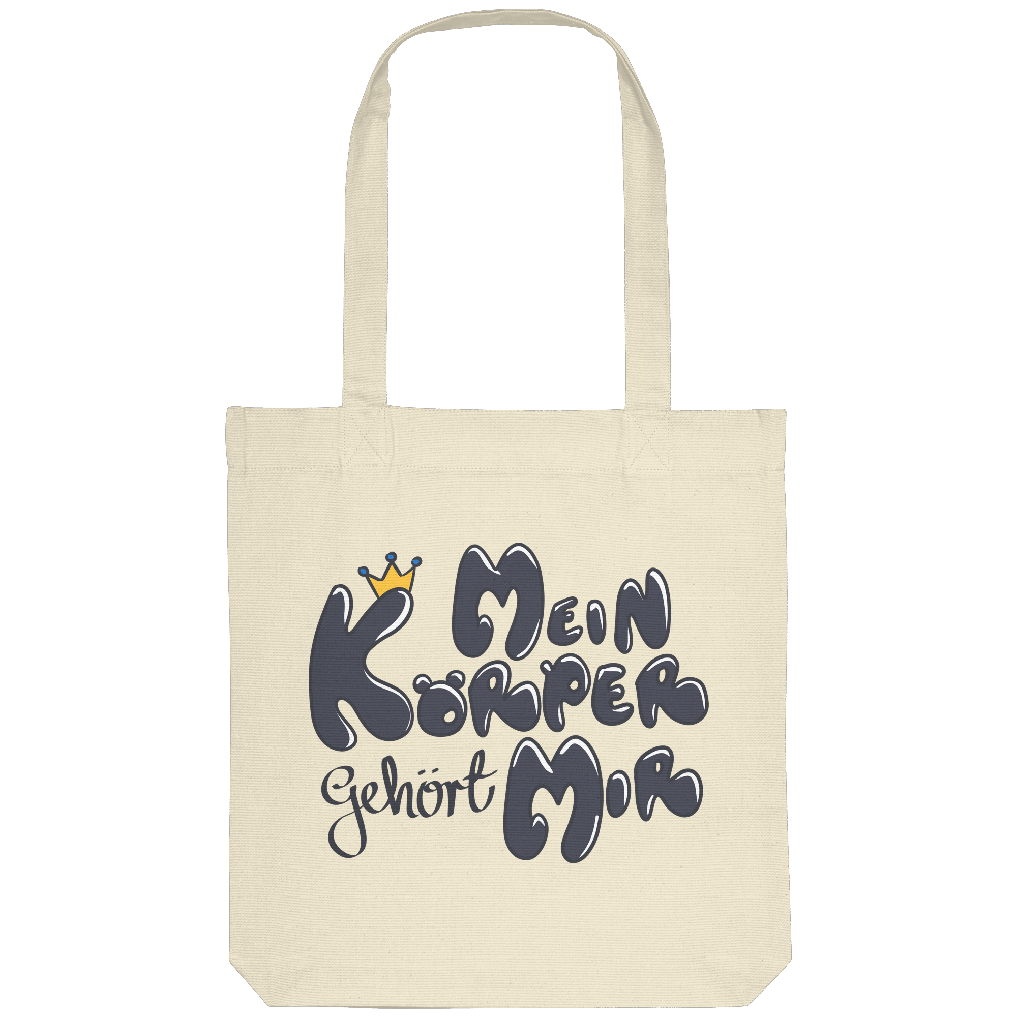 Mein Körper gehört mir "Schwarze Edition" Backprint - Organic Tote-Bag