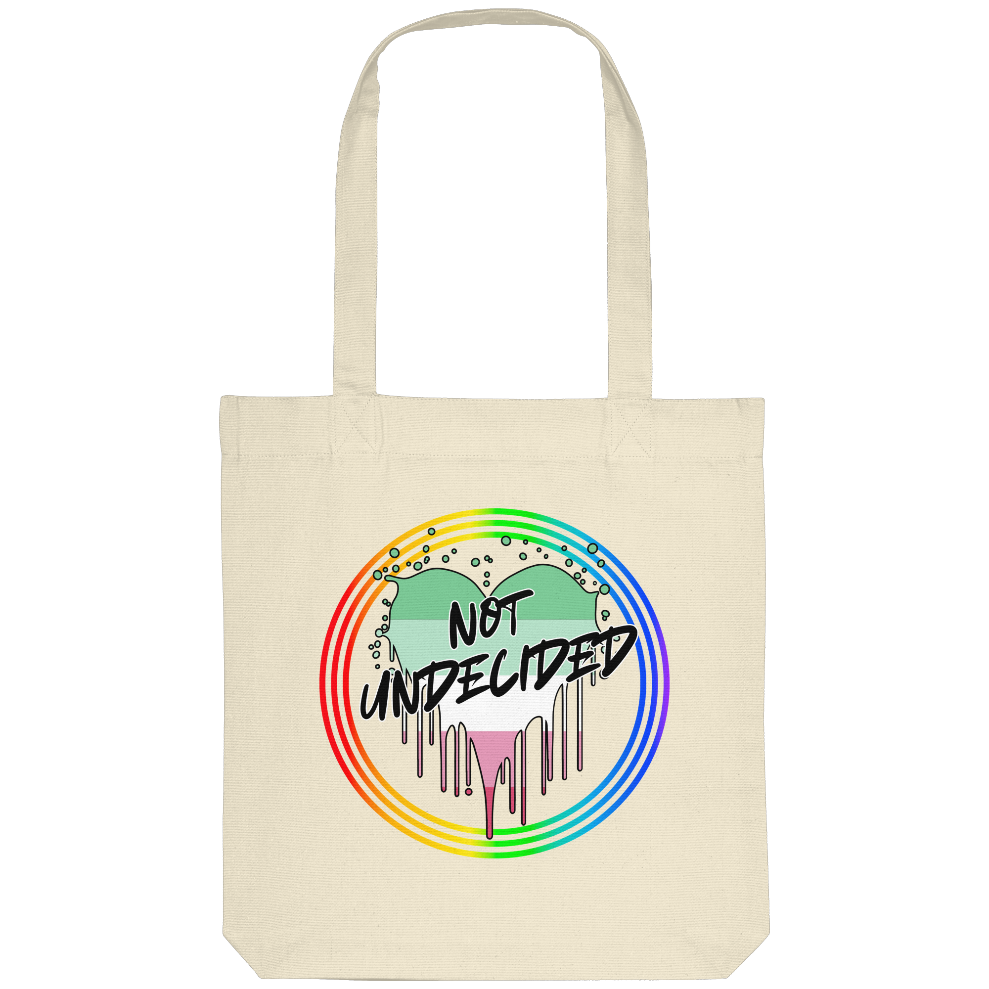 Abrosexual Not Undecided "Regenbogenkreis Edition" - Organic Tote-Bag