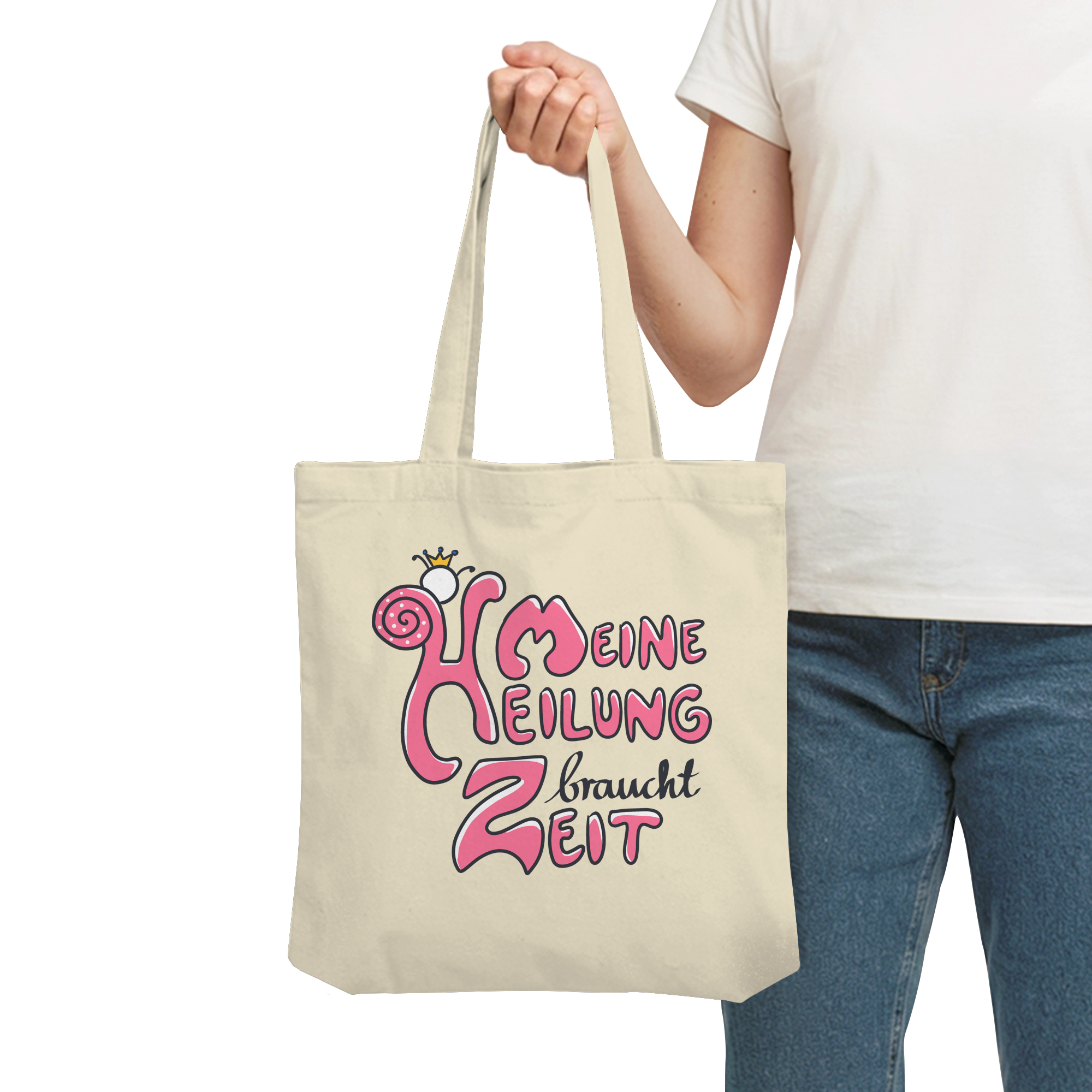 Meine Heilung braucht Zeit "Pinke Edition" - Organic Tote-Bag