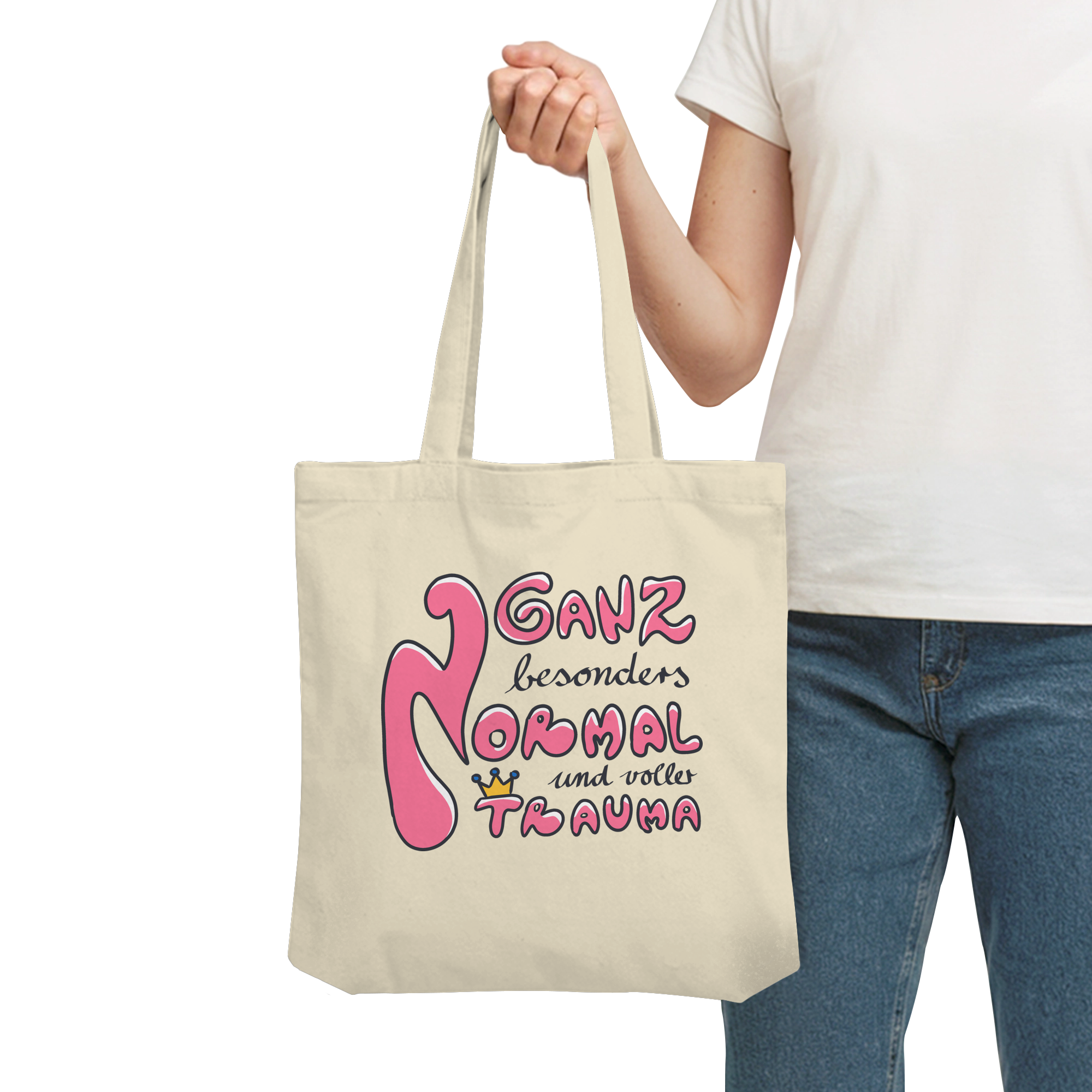 Ganz besonders Normal und voller Trauma "Pinke Edition" - Organic Tote-Bag