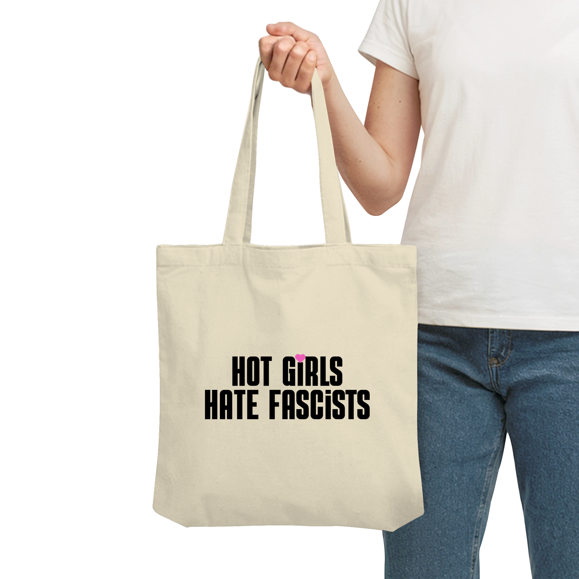 Hot Girls Hate Fascists (hell) - Organic Tote-Bag