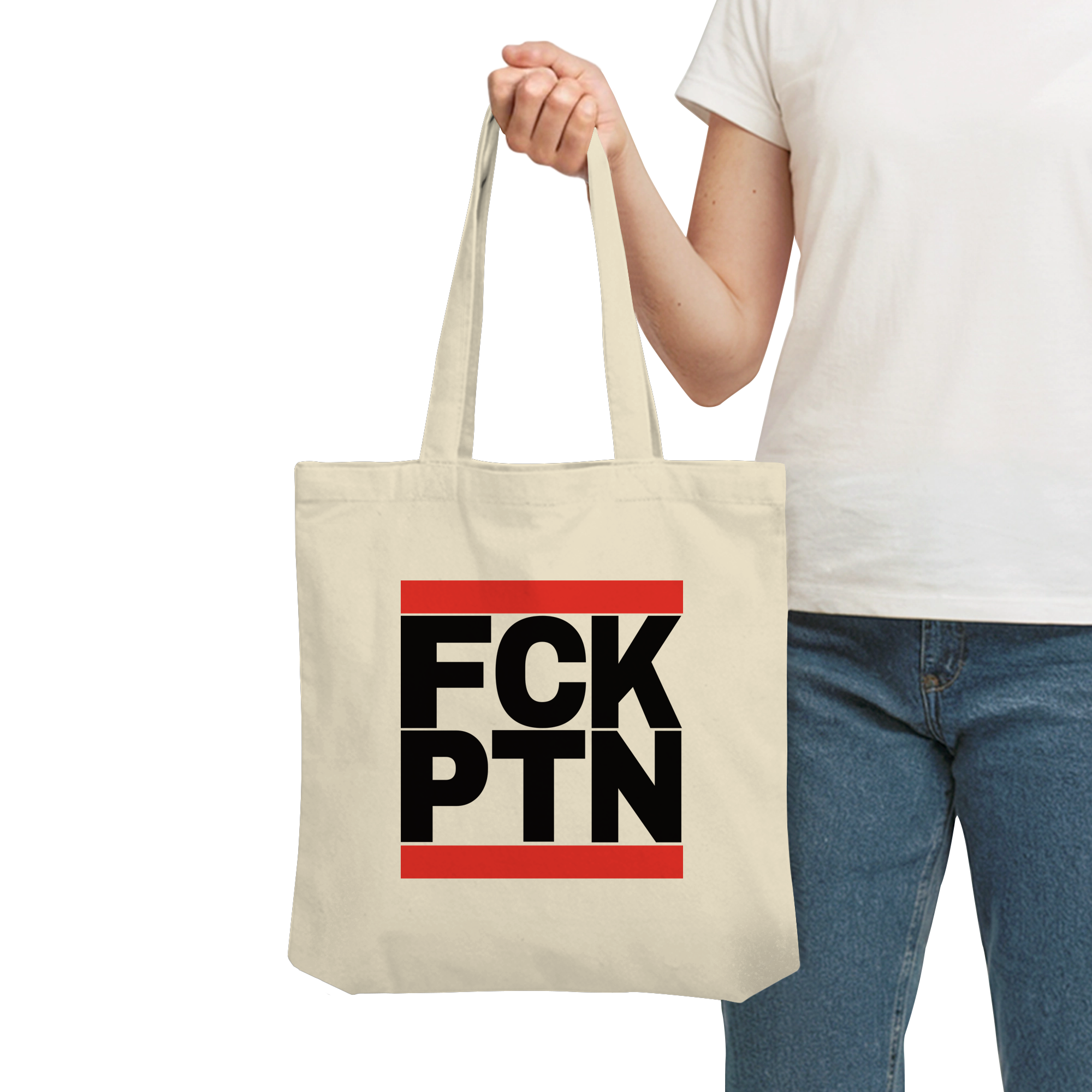 FCK PTN (schwarze Schrift) - Organic Tote-Bag
