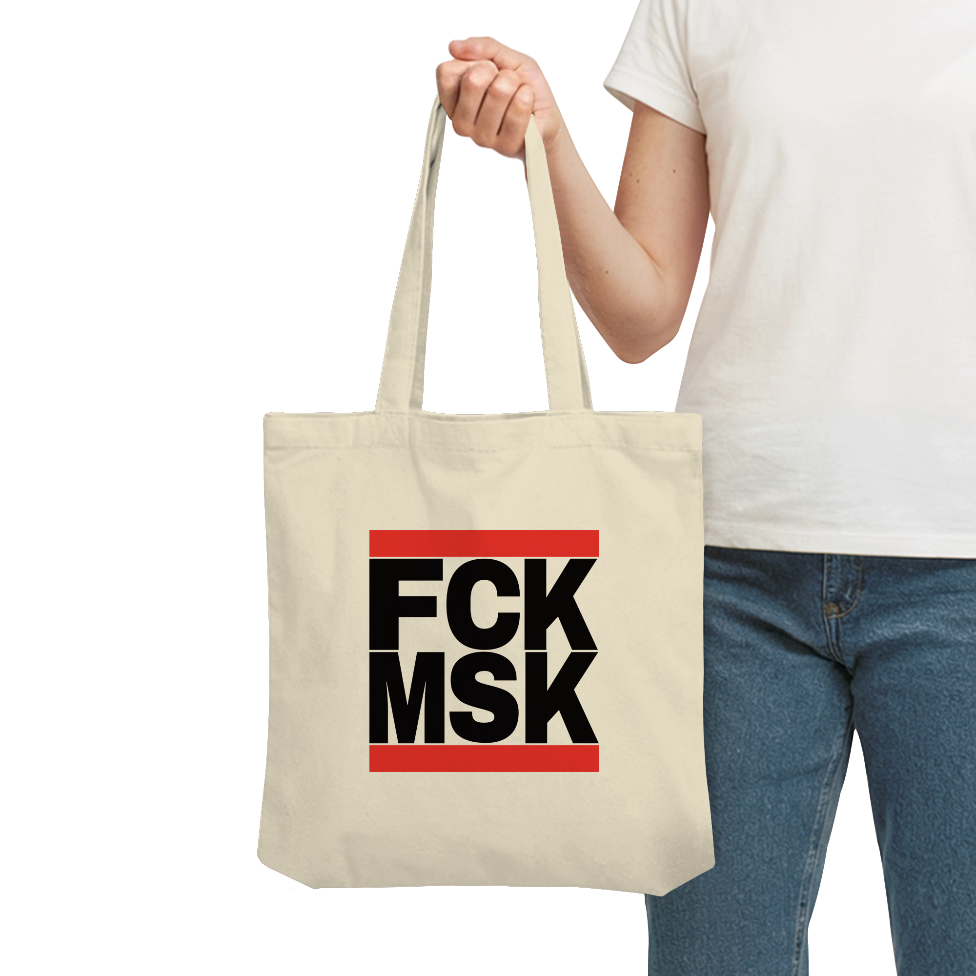FCK MSK (schwarze Schrift) - Organic Tote-Bag