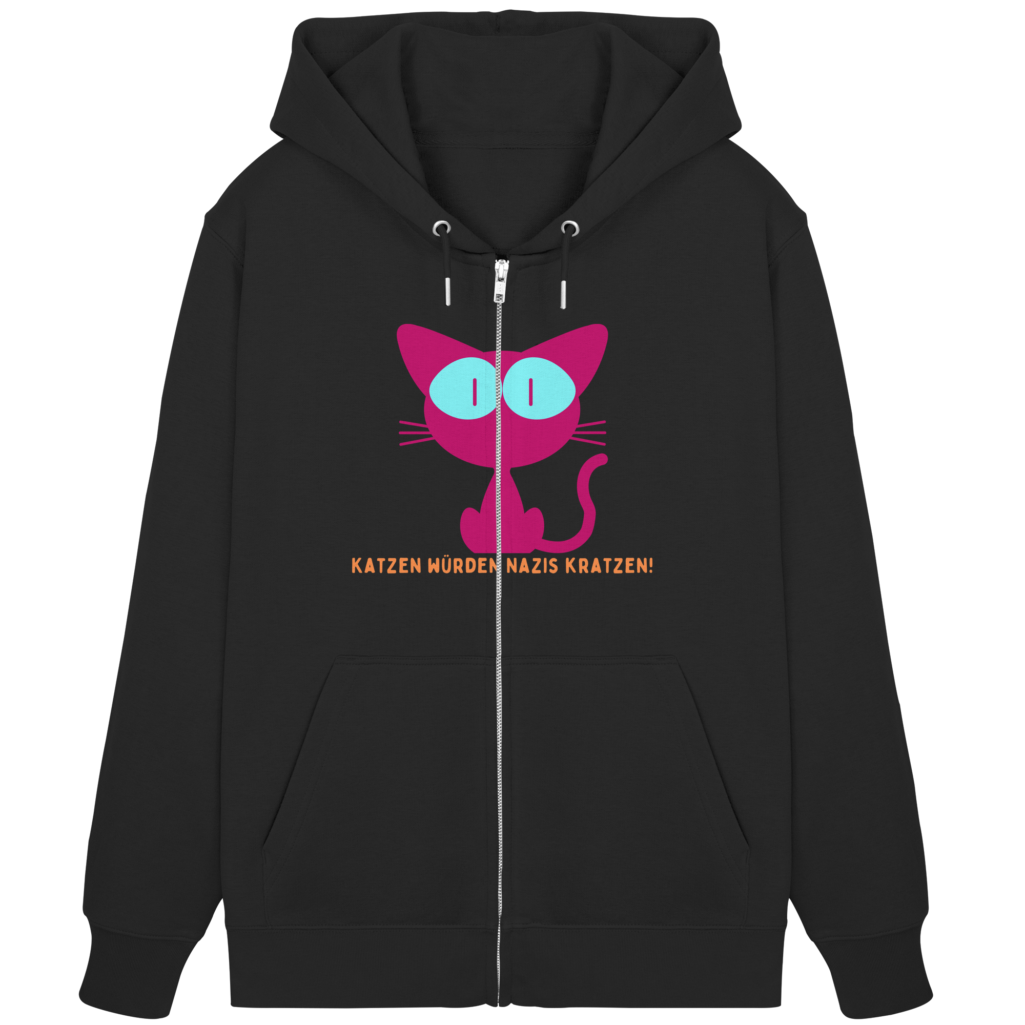 Katzen würden Nazis kratzen - Organic Zipper