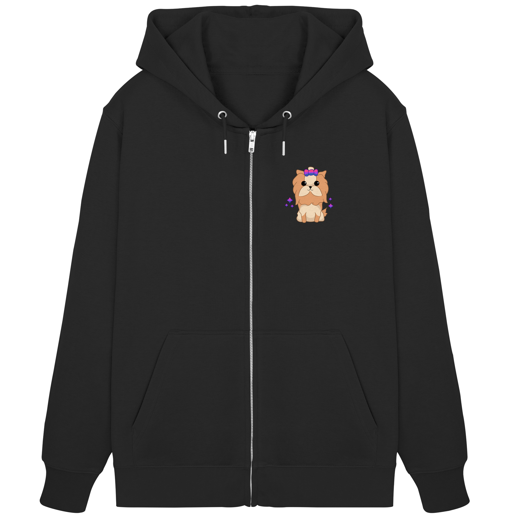 Cute Bisexual Dog - Organic Zipper