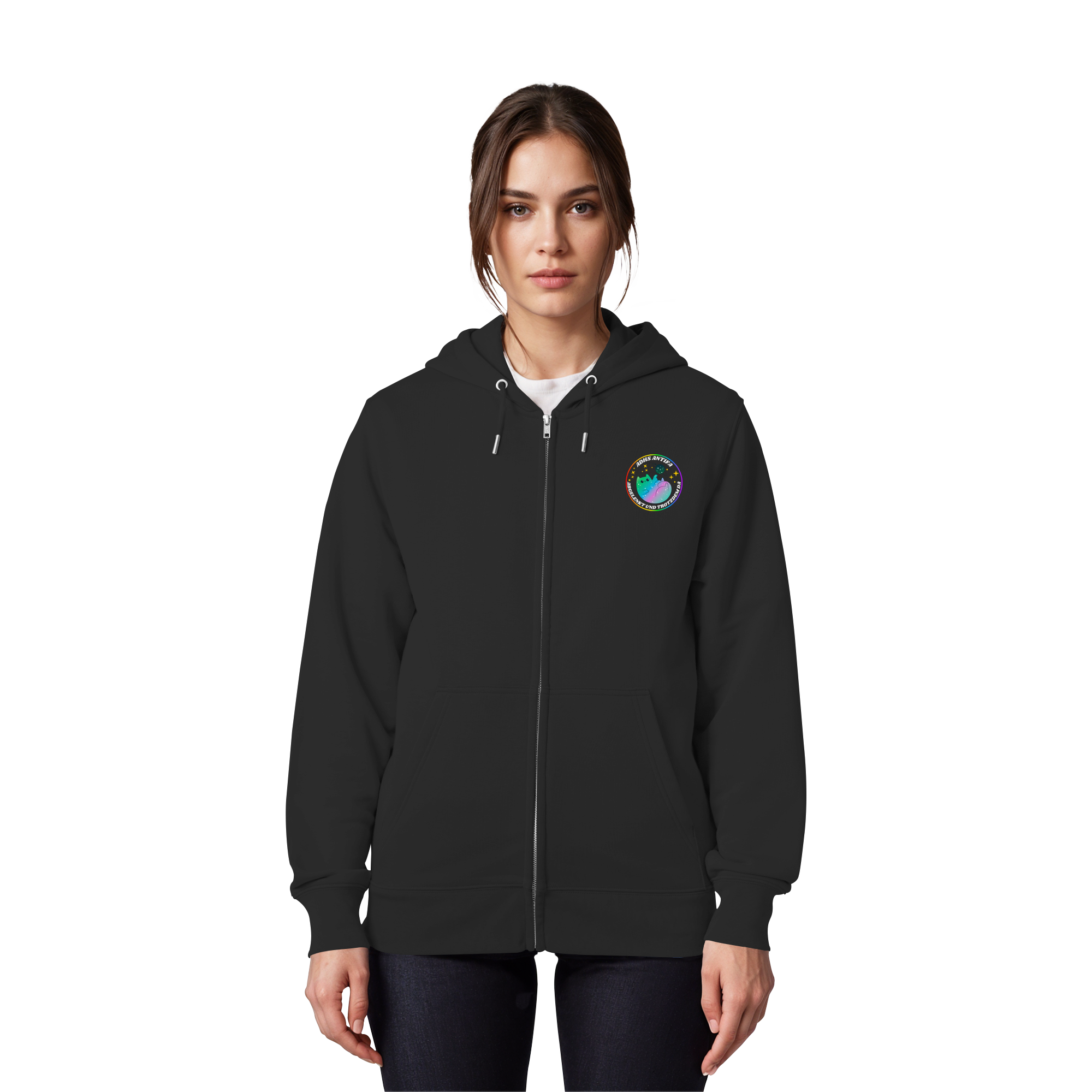 ADHS Antifa: Abgelenkt und trotzdem da "Space Cat Edition" - Organic Zipper