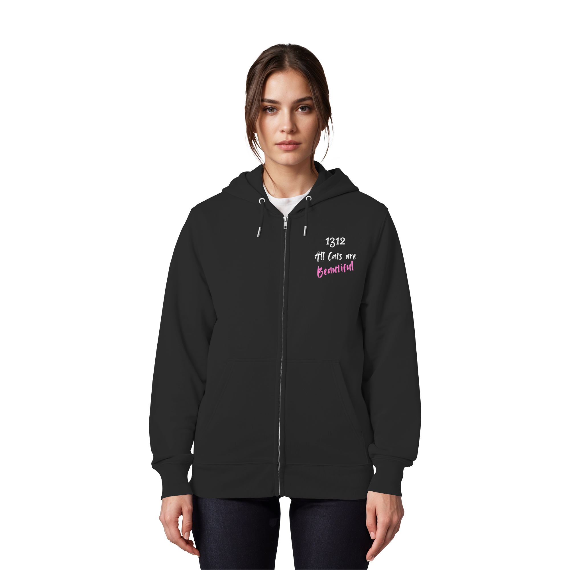 1312 All Cats are Beautiful - Organic Zipper