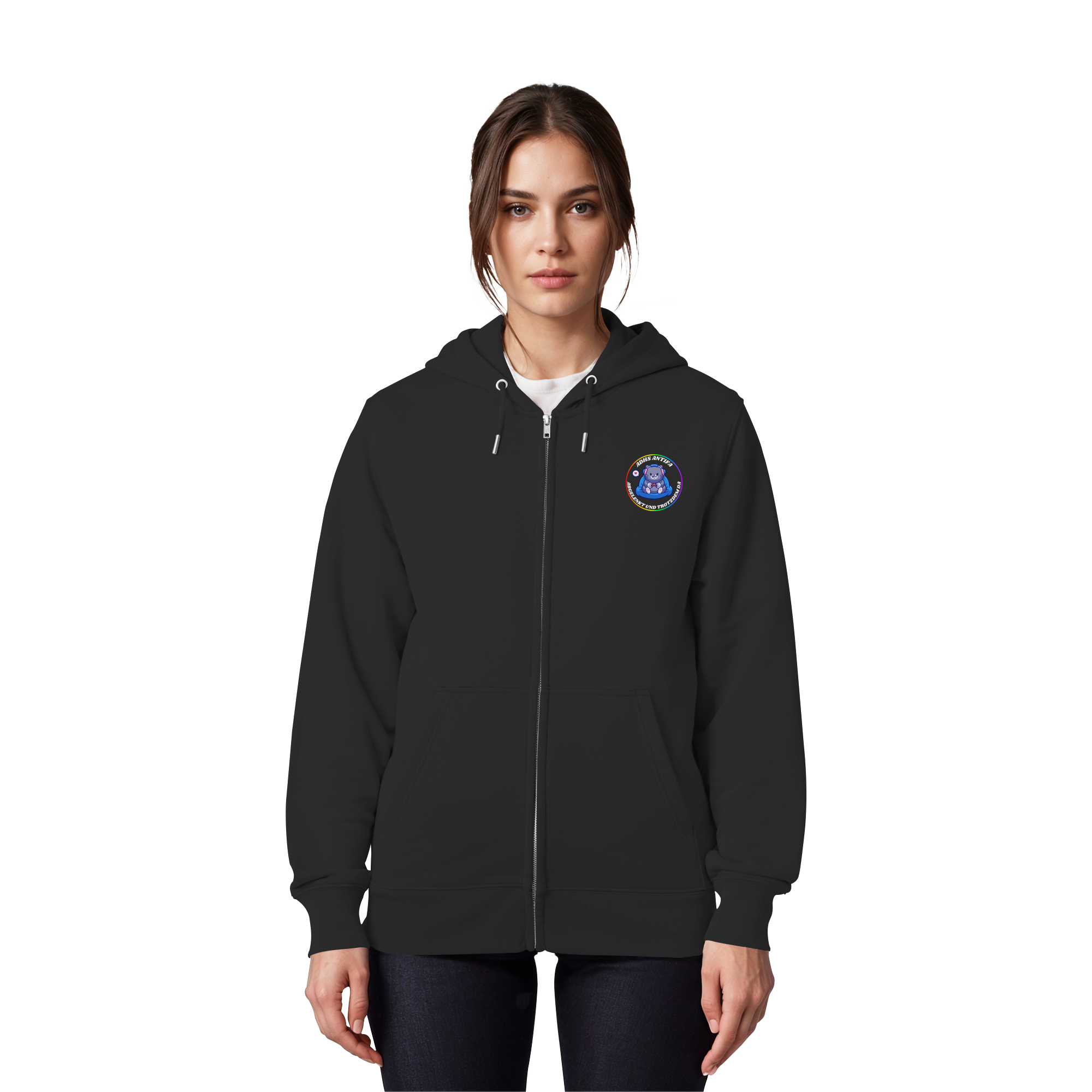 ADHS Antifa: Abgelenkt und trotzdem da "Gamer Cat Edition" - Organic Zipper