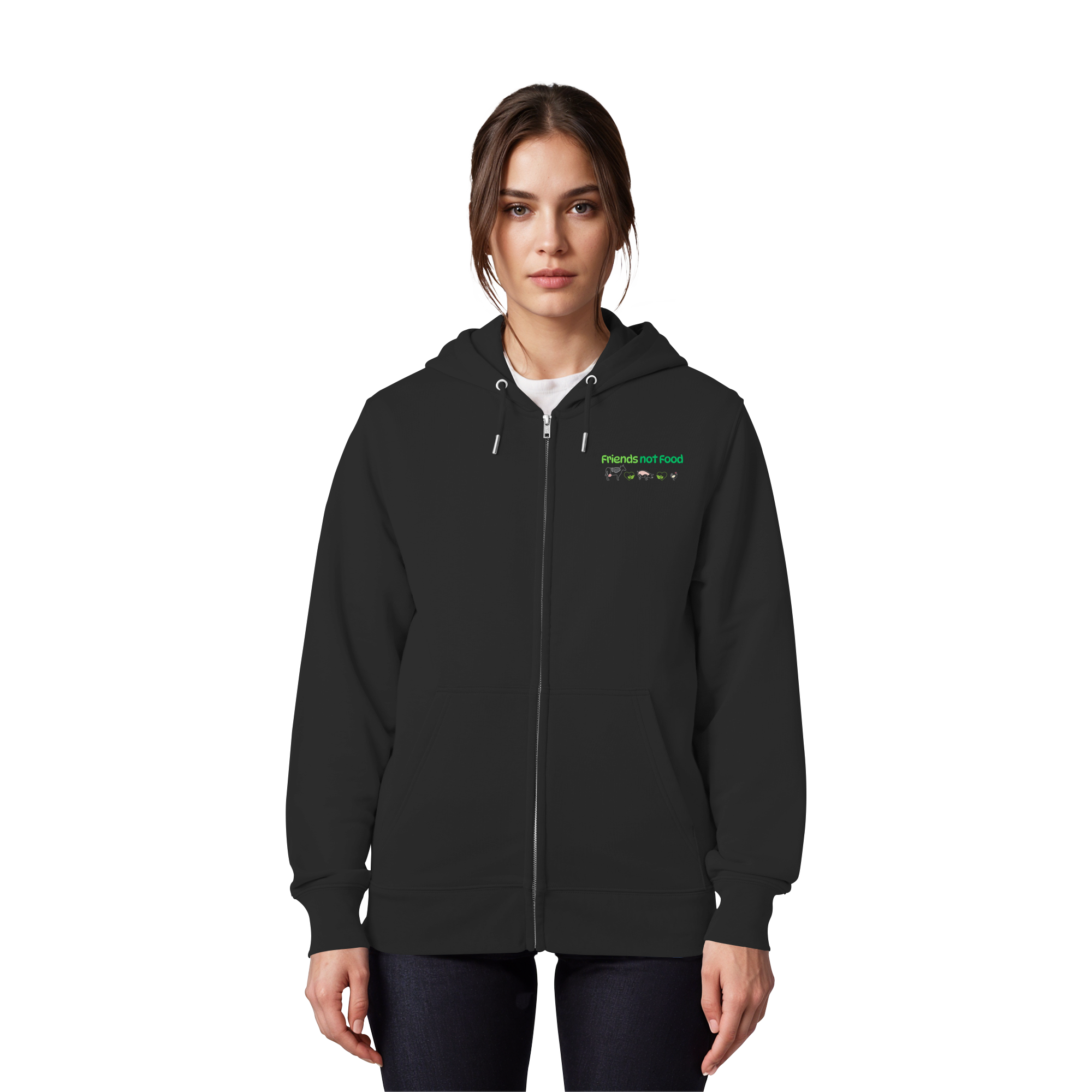 Friends Not Food - Organic Zipper