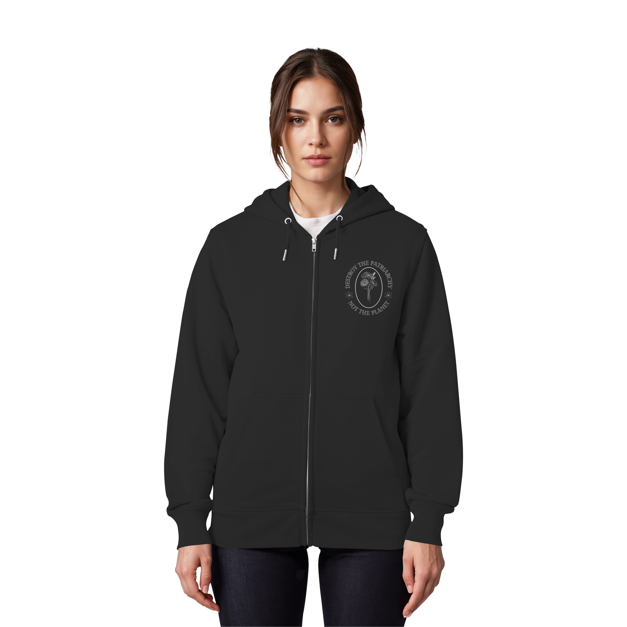 Destroy the Patriarchy Not the Planet - Organic Zipper