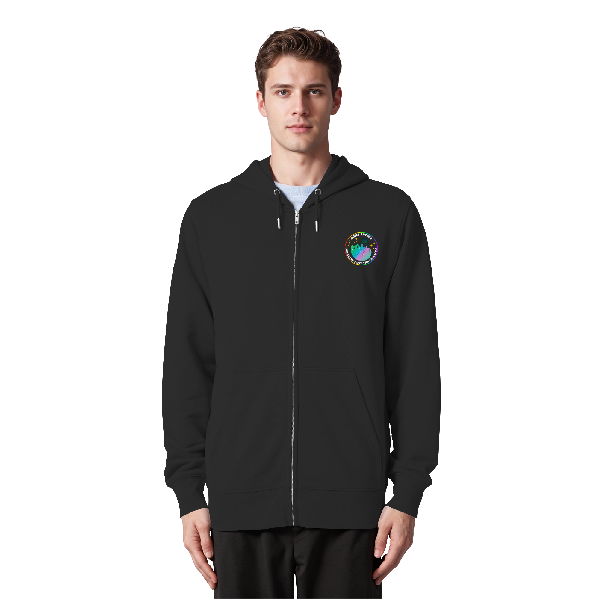 ADHS Antifa: Abgelenkt und trotzdem da "Space Cat Edition" - Organic Zipper