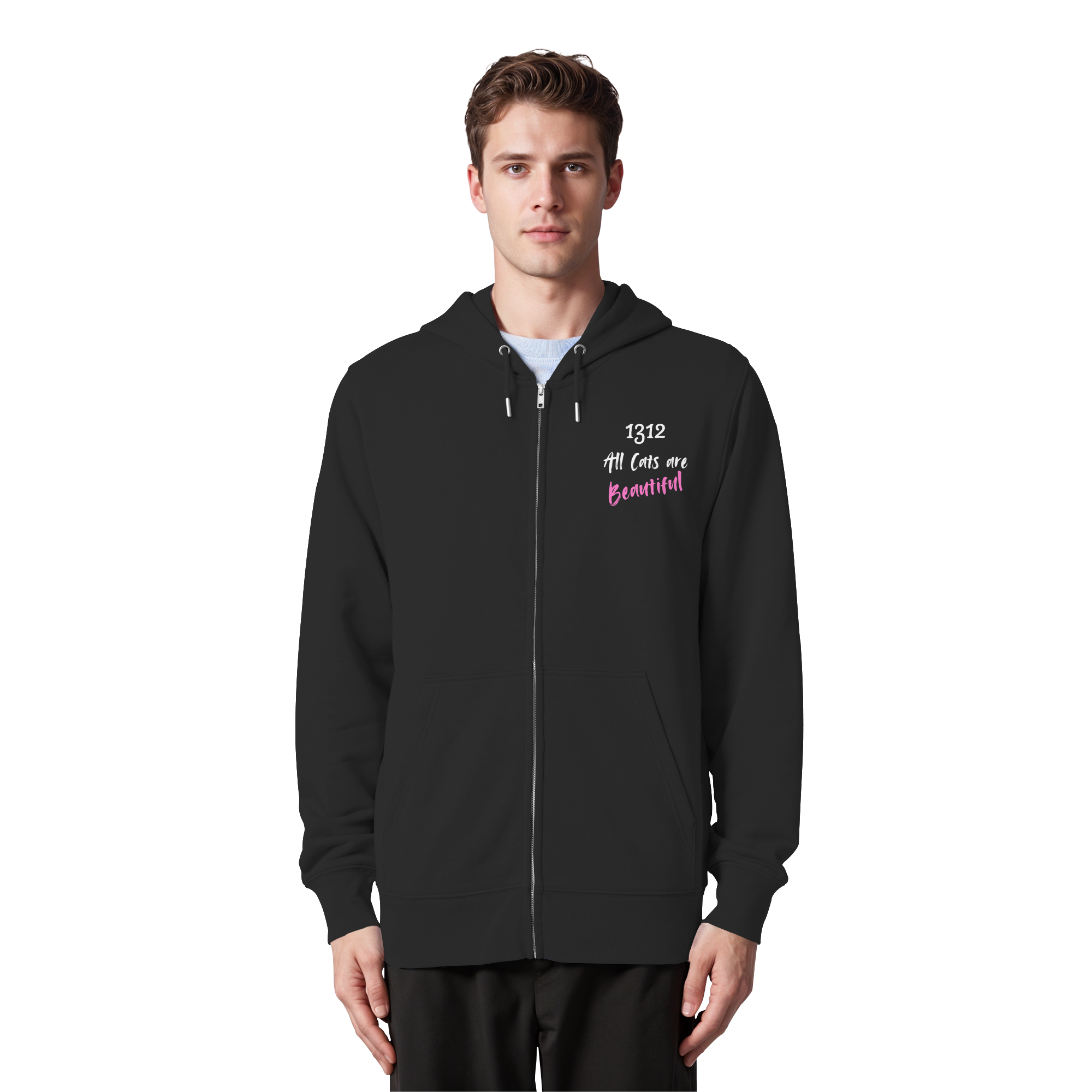 1312 All Cats are Beautiful - Organic Zipper