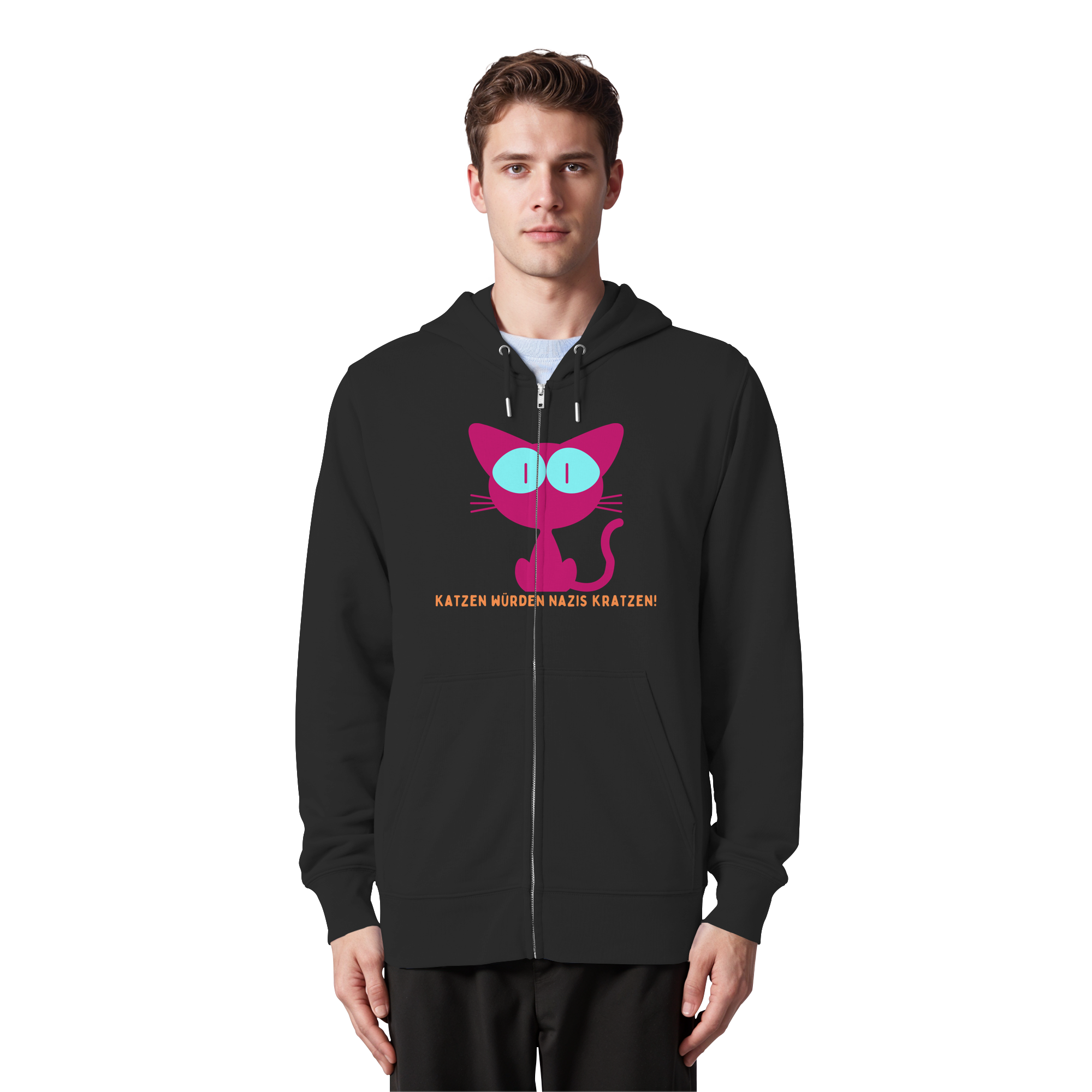Katzen würden Nazis kratzen - Organic Zipper