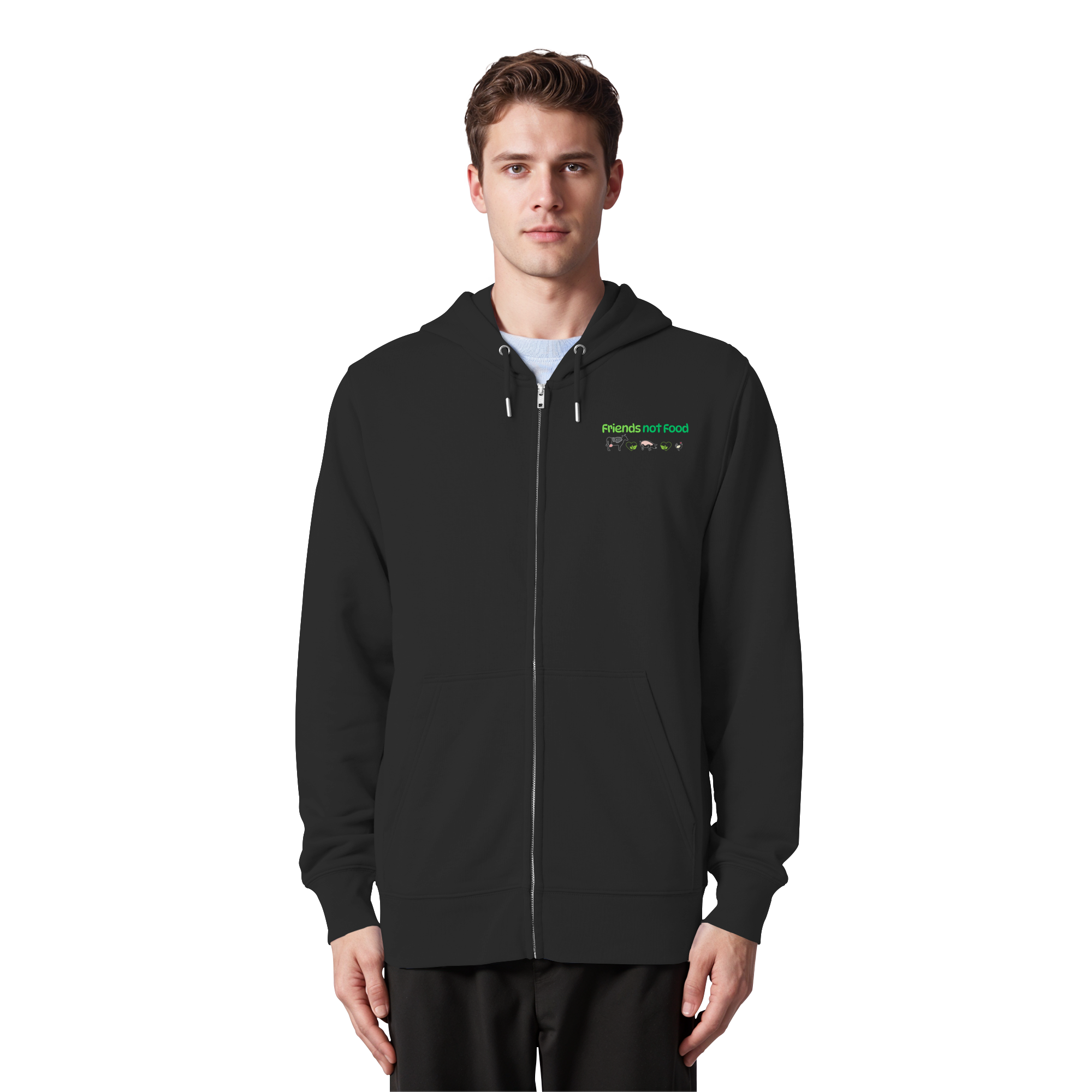 Friends Not Food - Organic Zipper