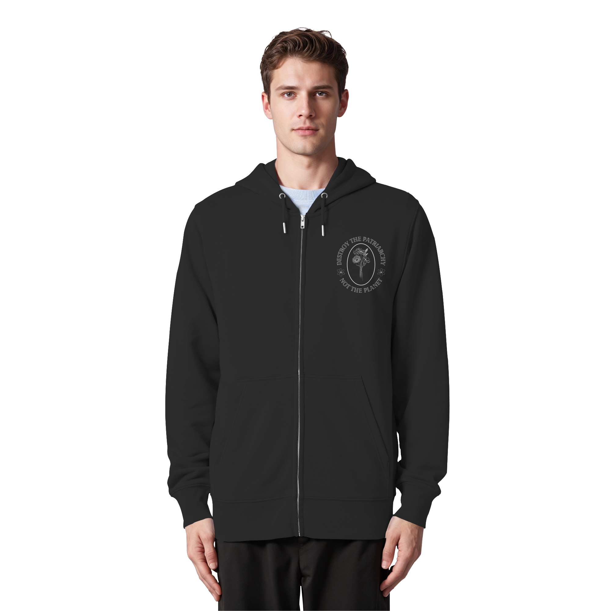 Destroy the Patriarchy Not the Planet - Organic Zipper