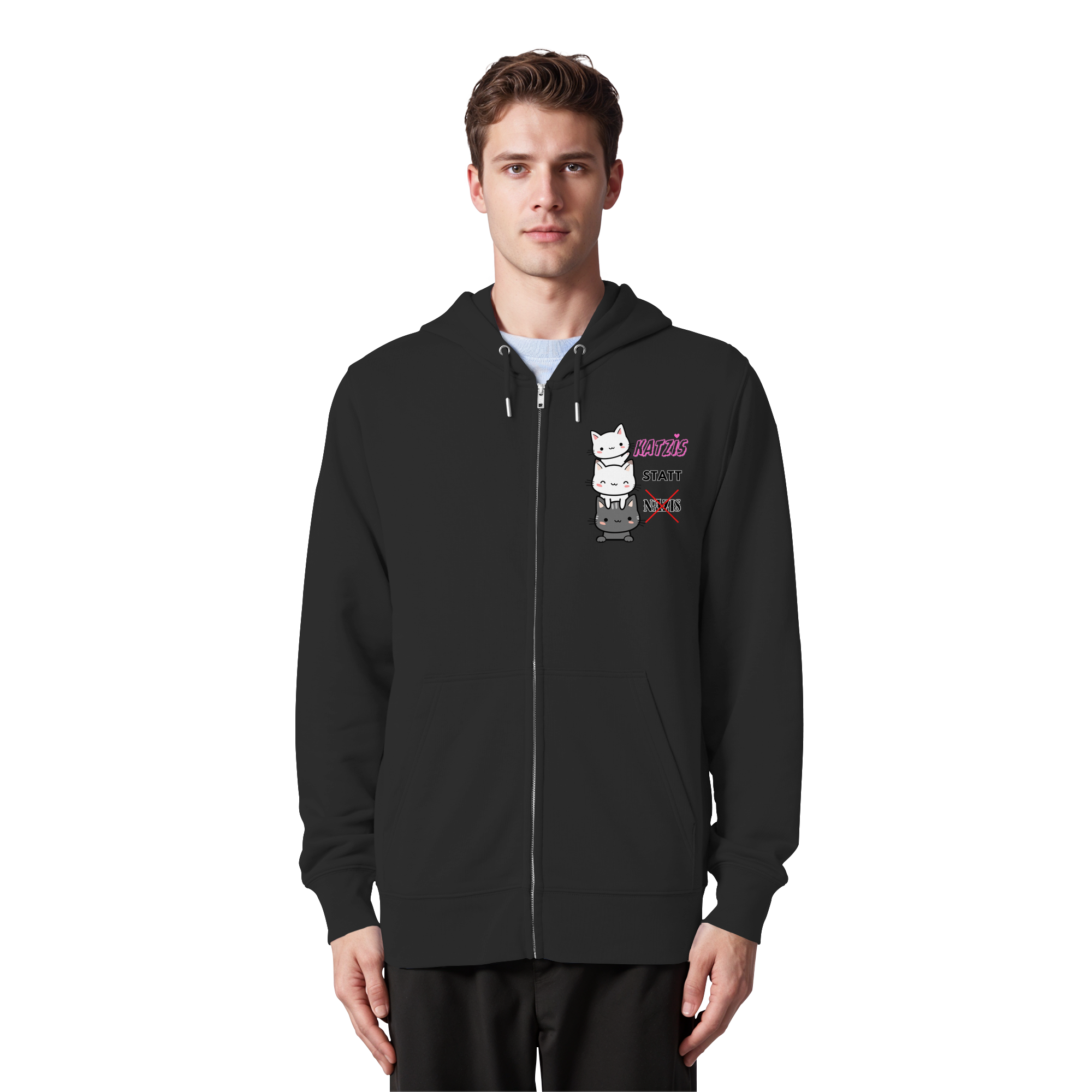 Katzis statt Nazis - Organic Zipper