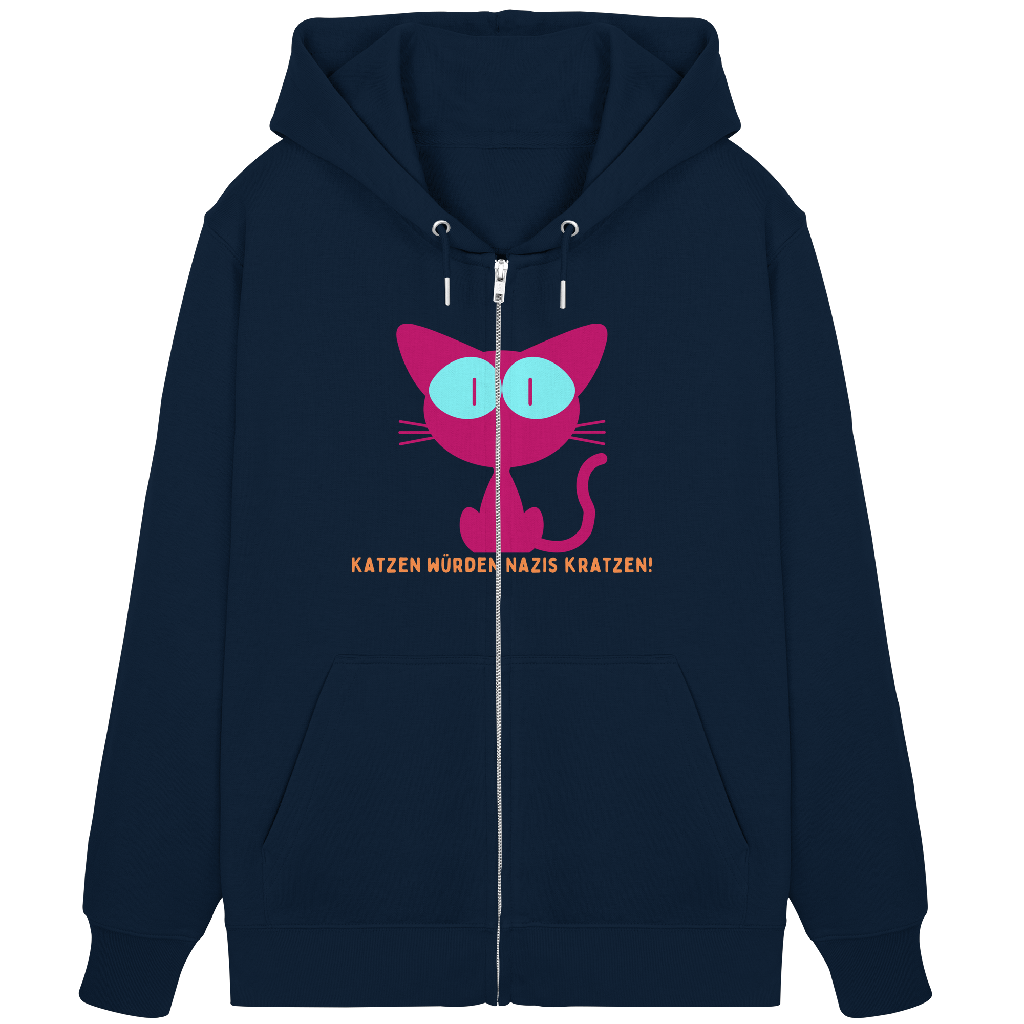 Katzen würden Nazis kratzen - Organic Zipper