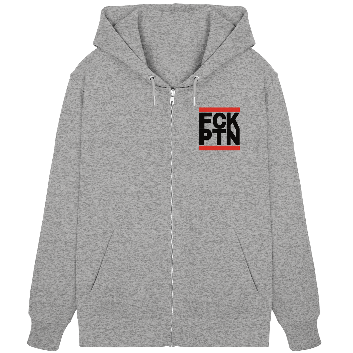 FCK PTN (schwarze Schrift) - Organic Zipper