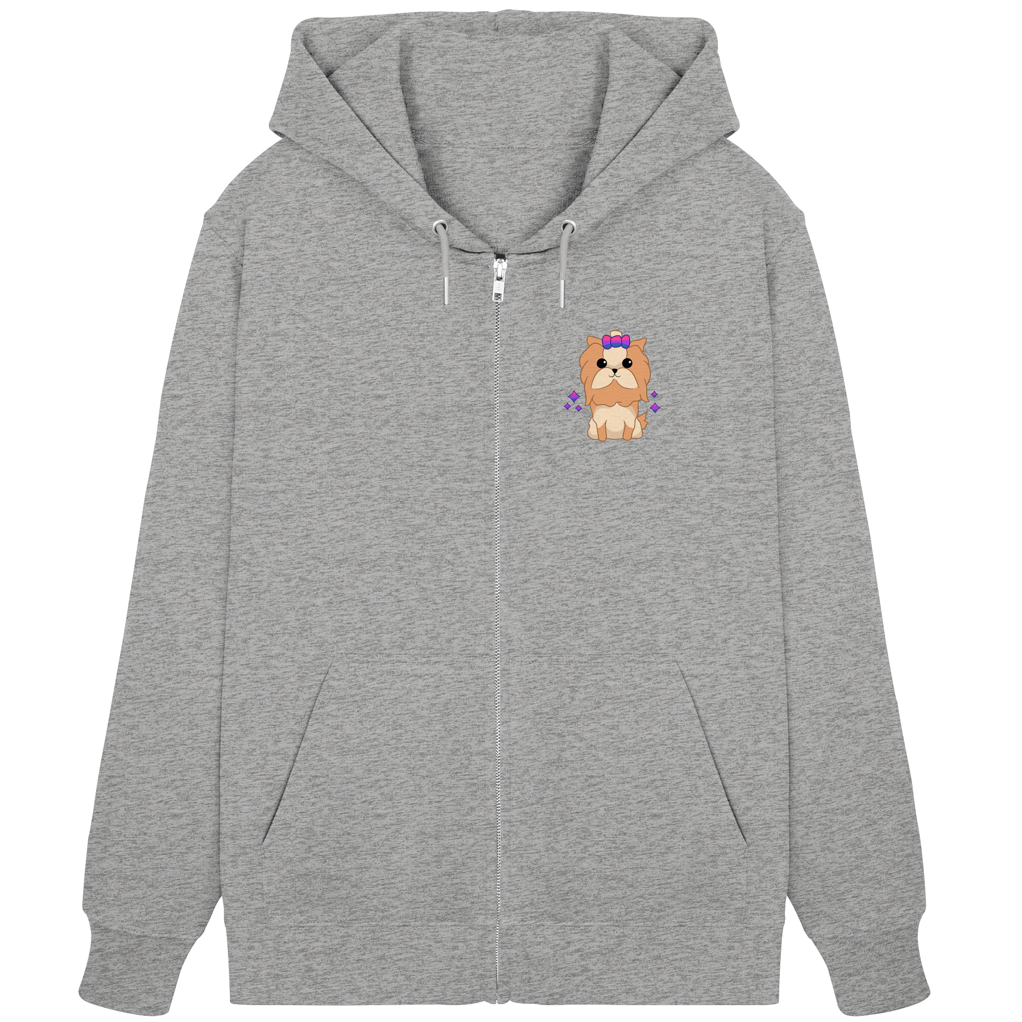 Cute Bisexual Dog - Organic Zipper