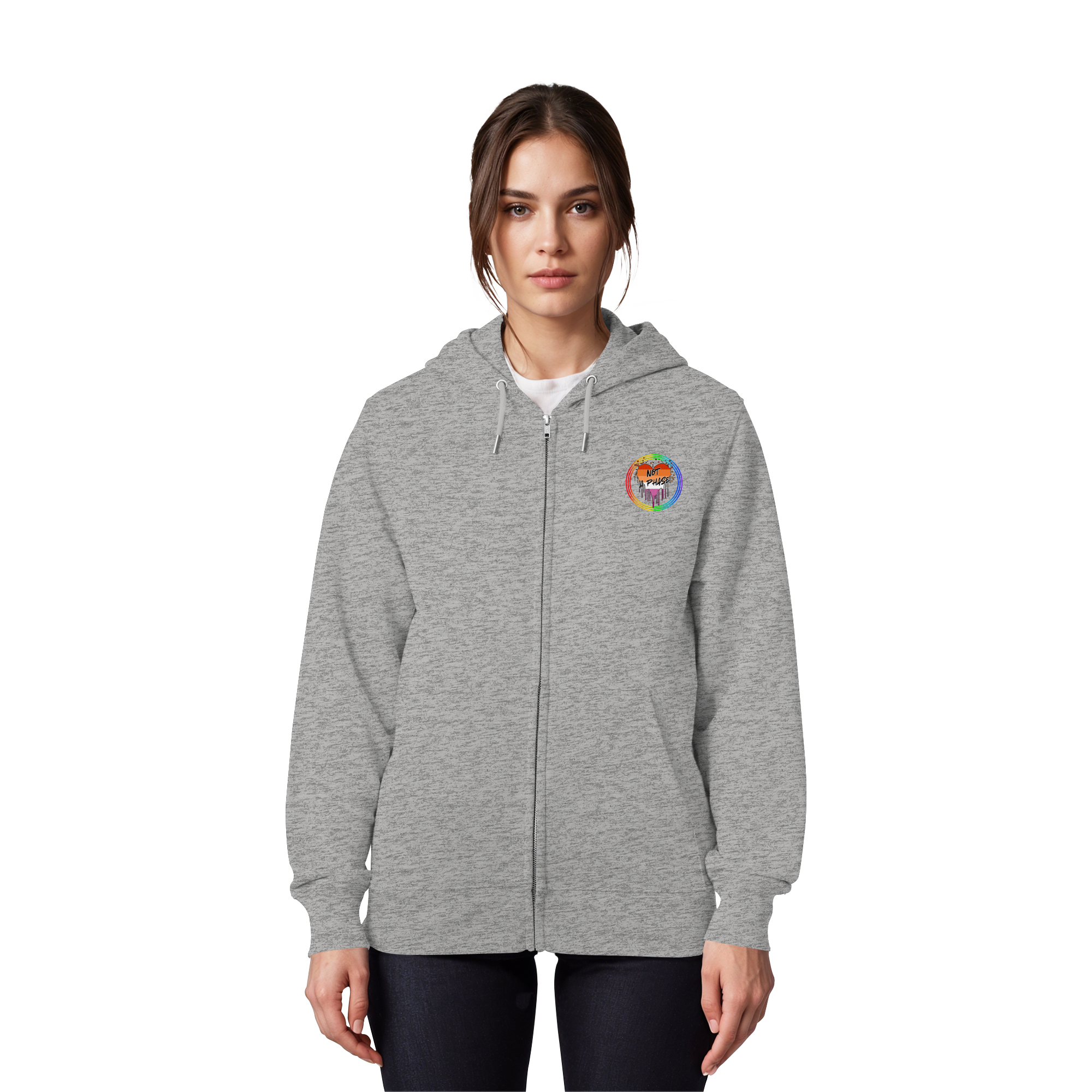 Lesbian Not a Phase "Regenbogenkreis Edition" - Organic Zipper