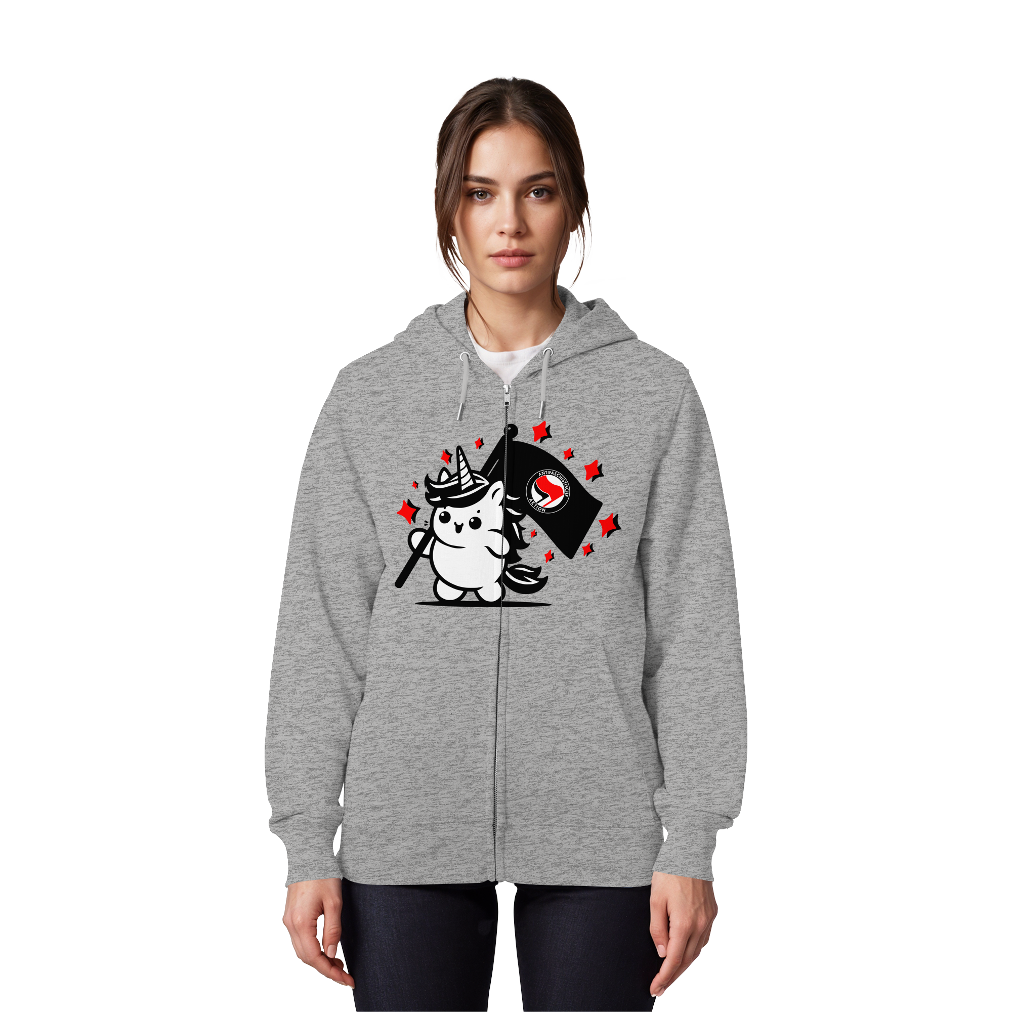Einhorn Antifa - Organic Zipper