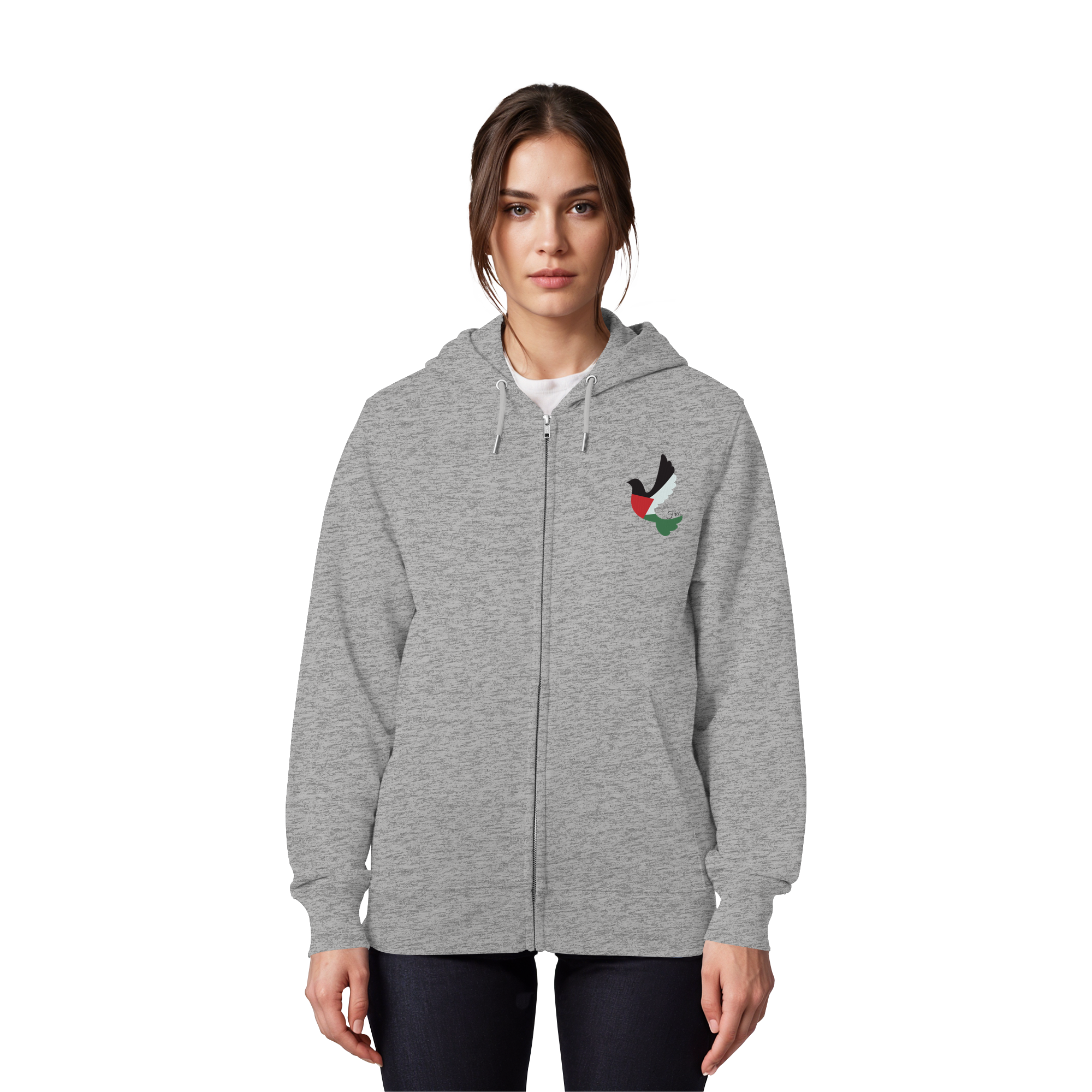 Free Palestine "Unbroken Wings Edition" - Organic Zipper
