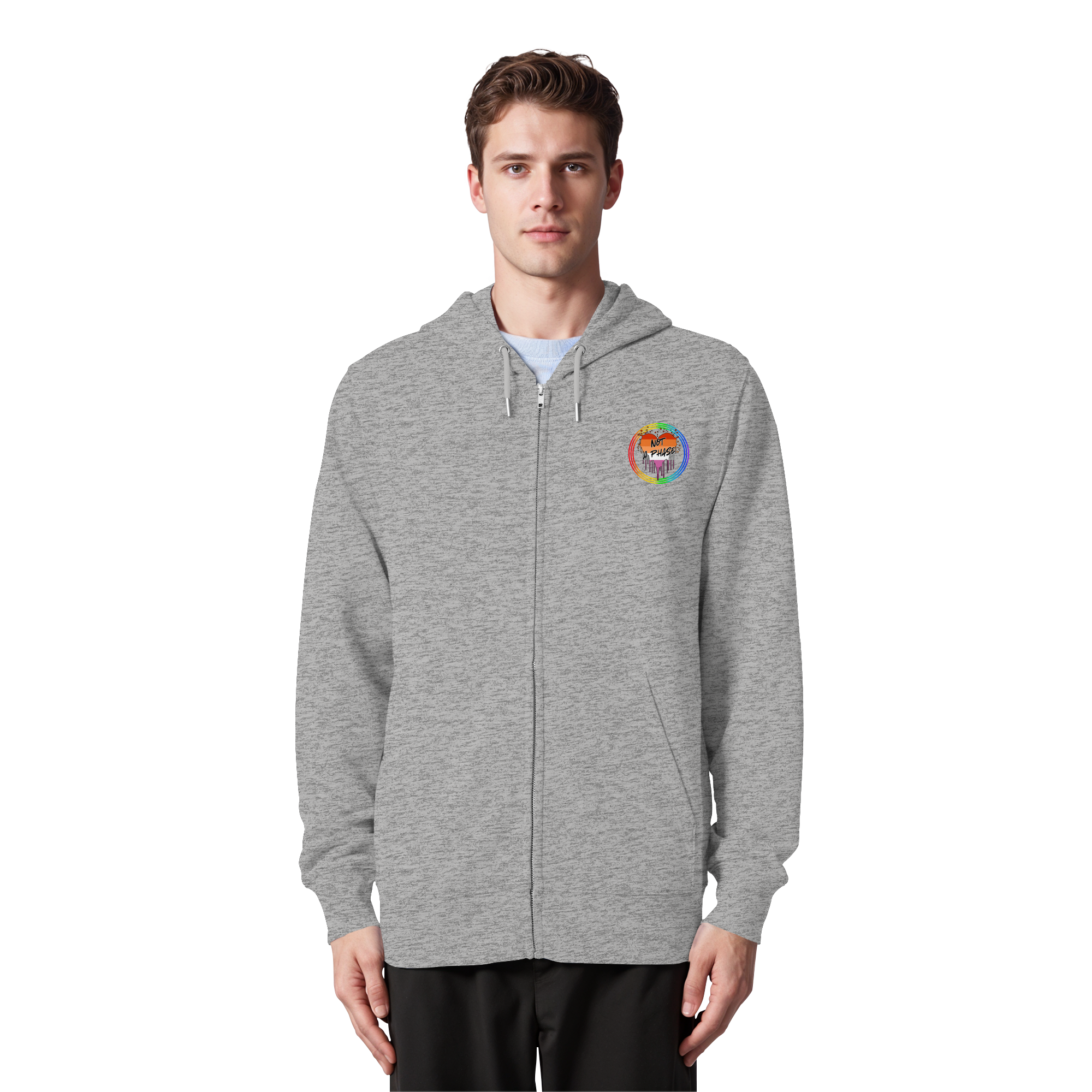 Lesbian Not a Phase "Regenbogenkreis Edition" - Organic Zipper