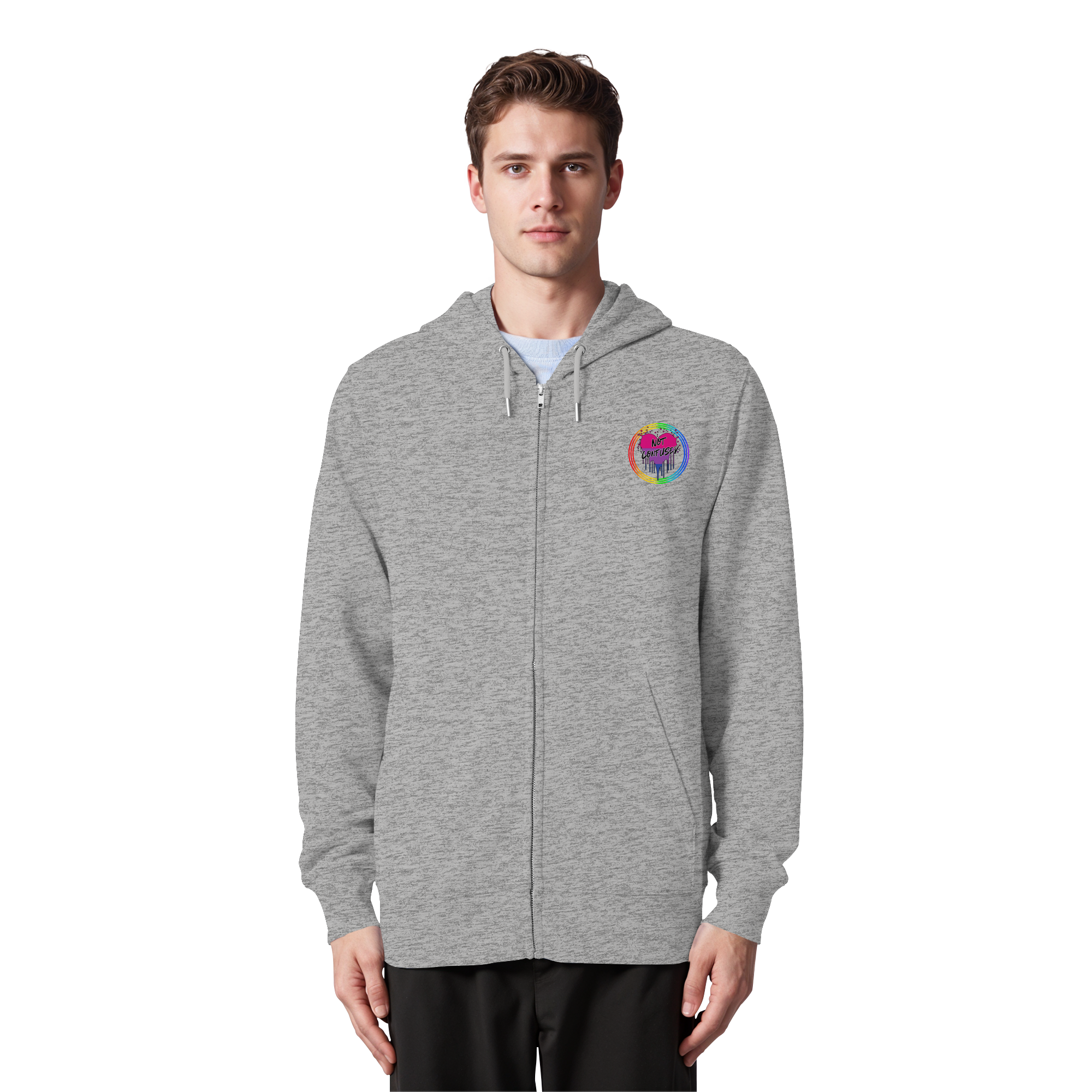 Bisexual Not Confused "Regenbogenkreis Edition" - Organic Zipper