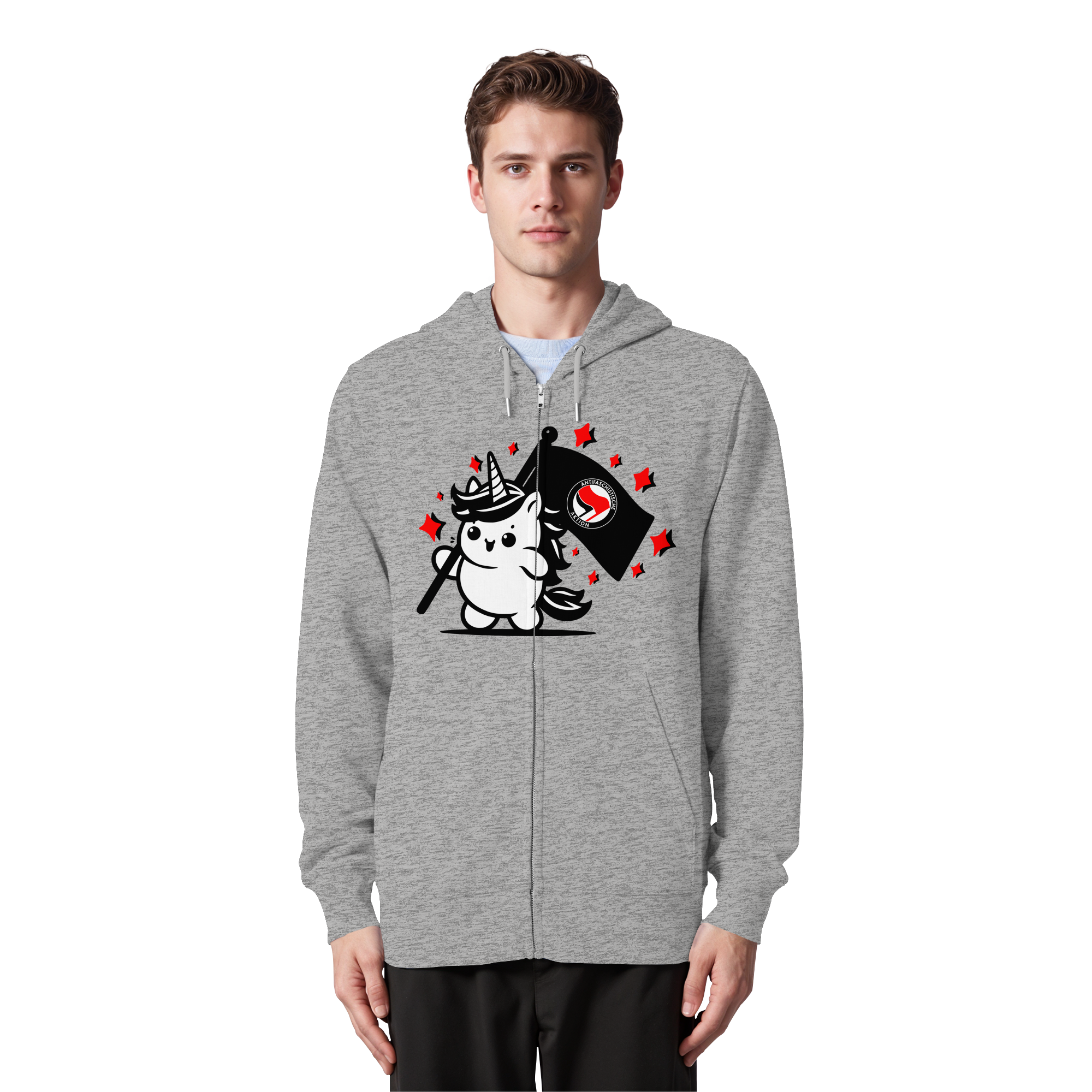 Einhorn Antifa - Organic Zipper